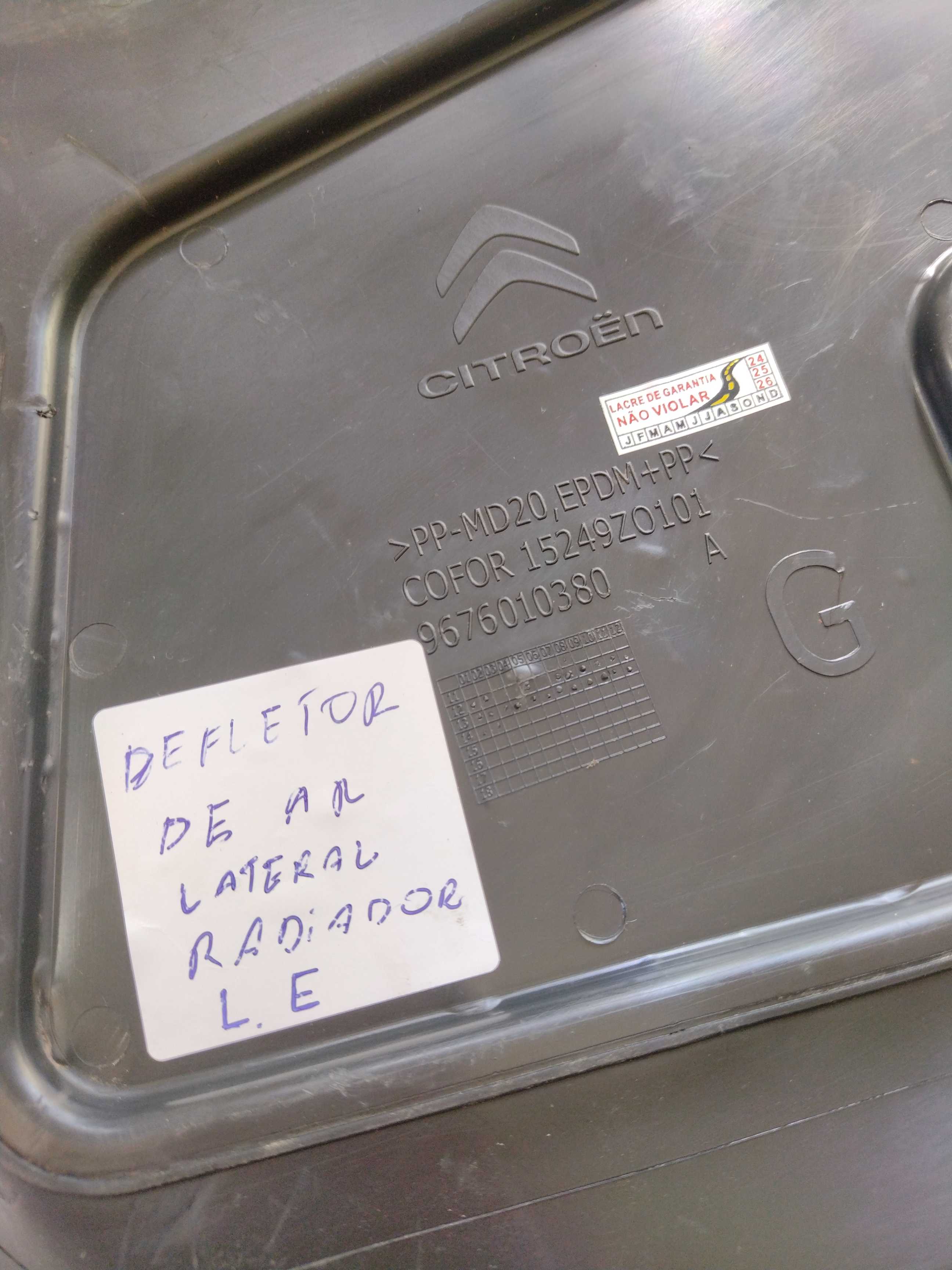 Defletor Ar Lateral Esquerd Radiador C3 2015 9676010380 2