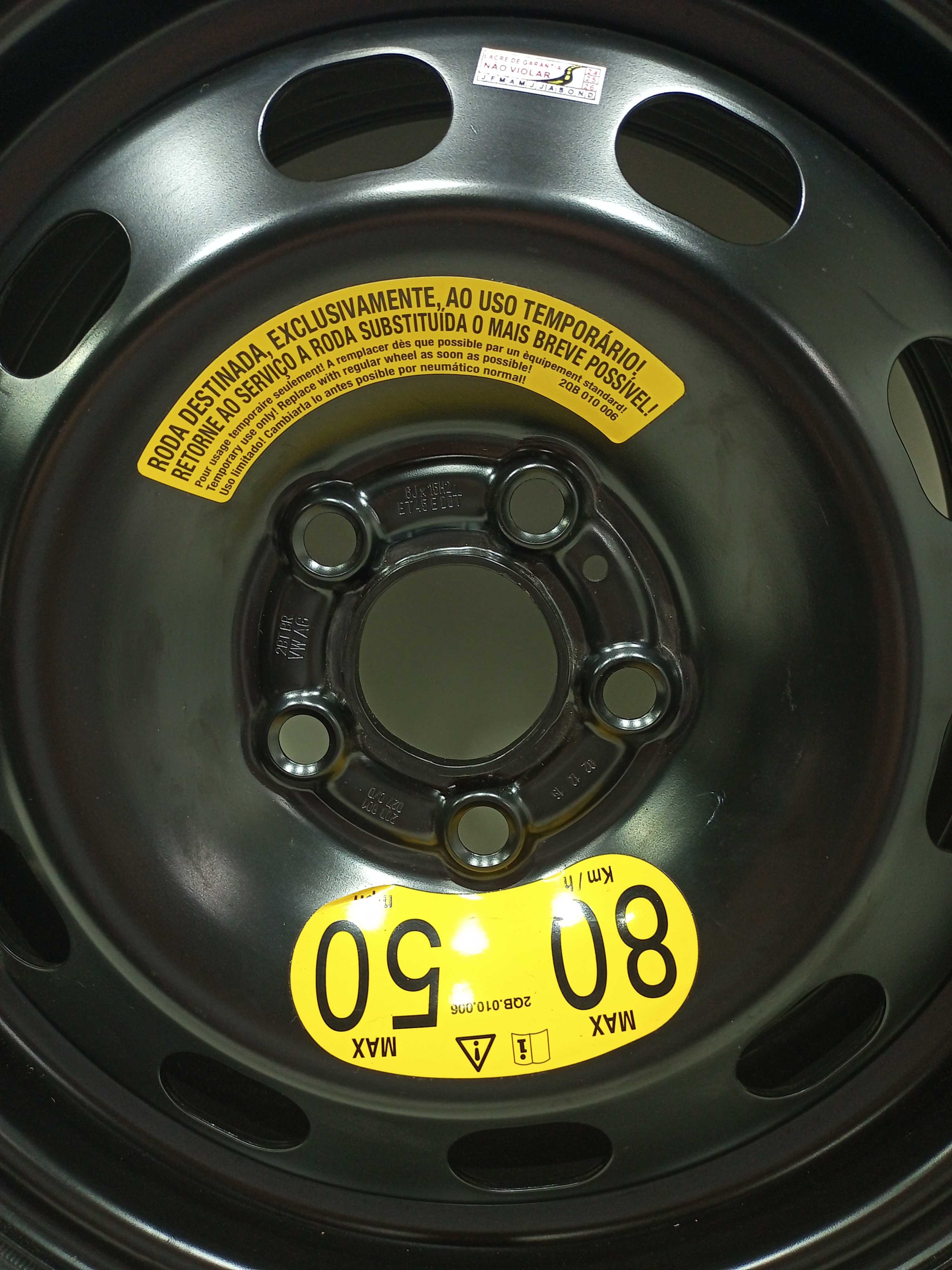 Estepe Aro 15 Volkswagen T-cross Tsi 2020 195/65r15 Preto 4