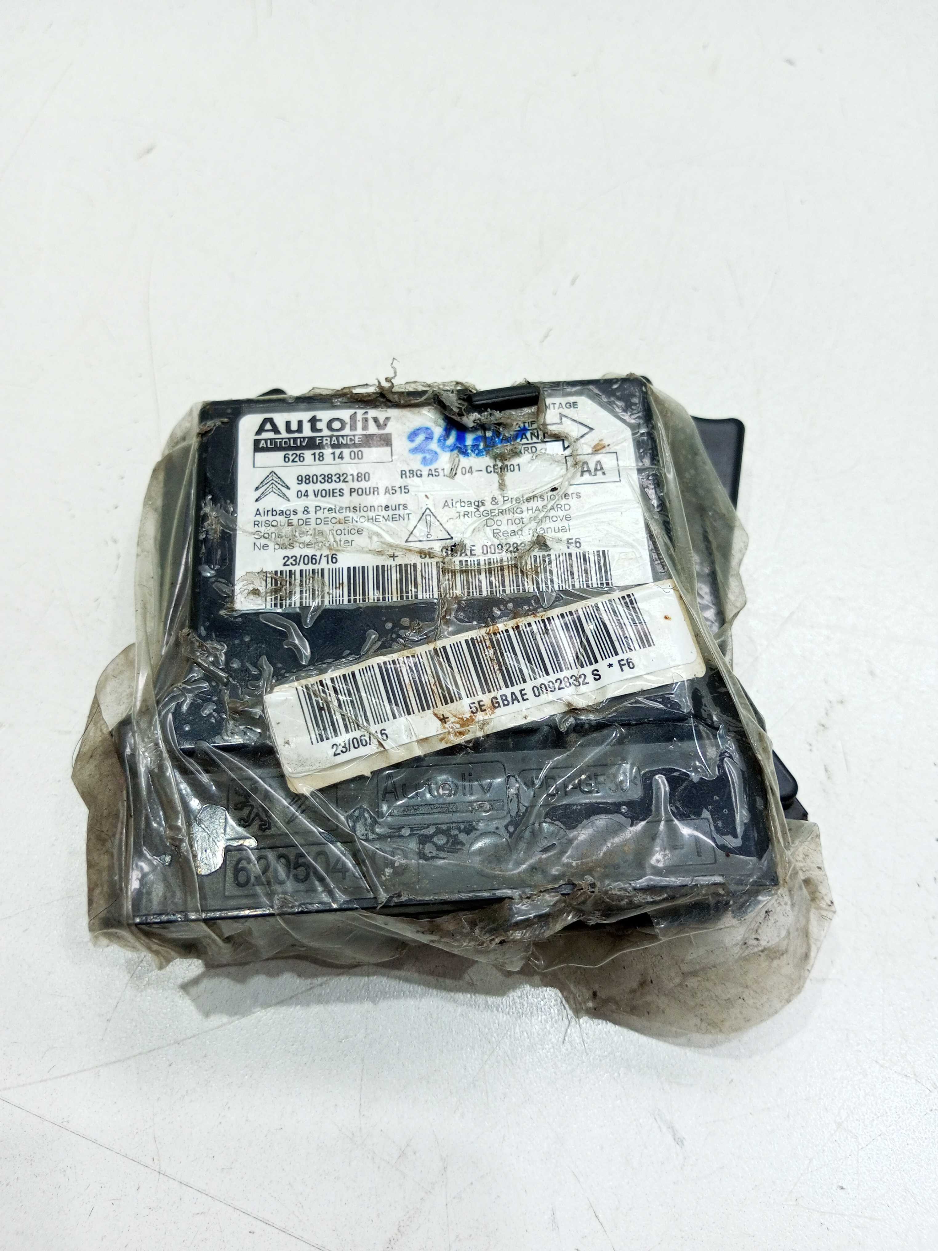 Módulo Airbag Citroen C3 1.6 16v 2017 Detalhe