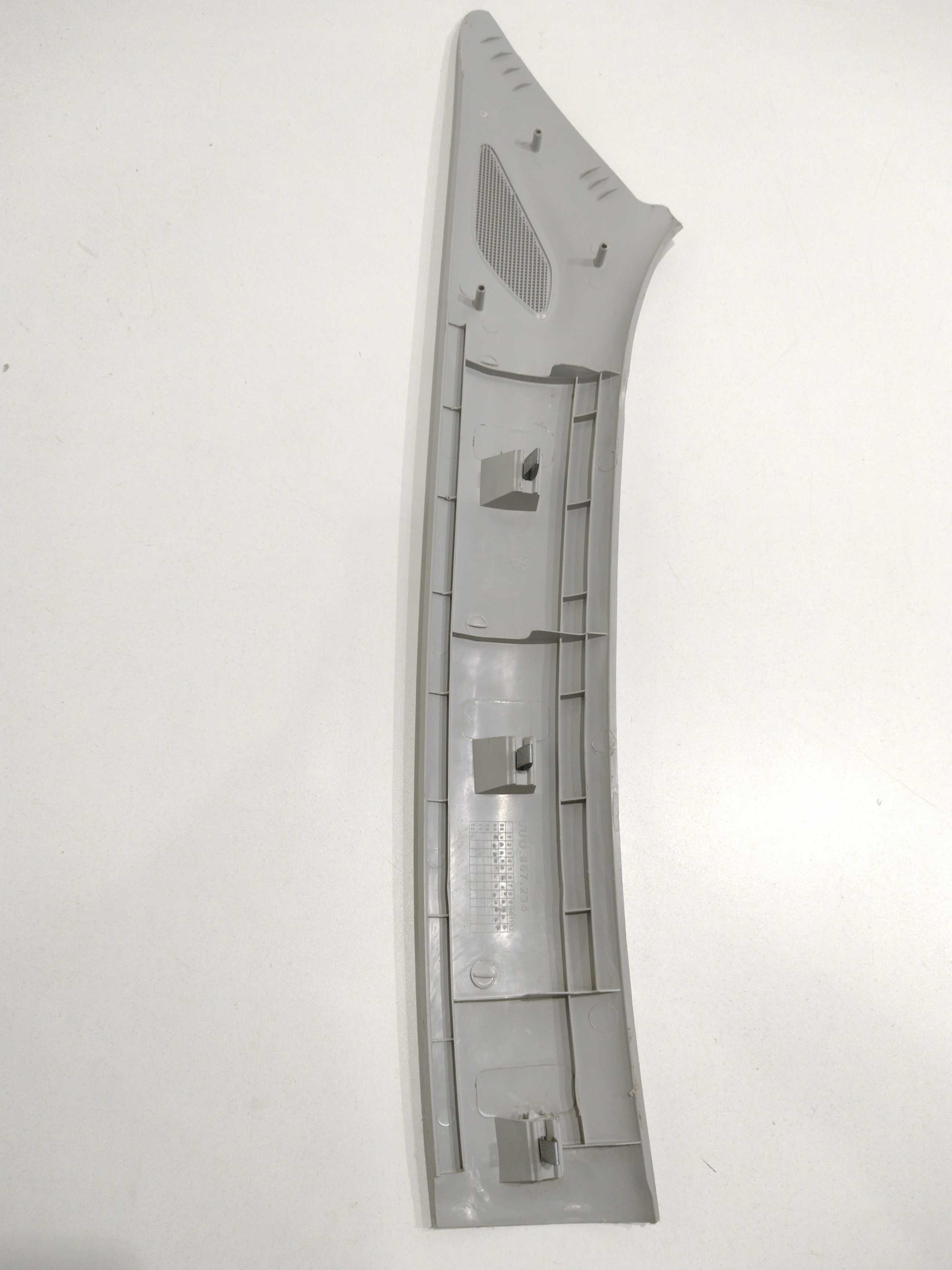 Moldura Coluna Parabrisa Direito Gol G5 Vw 2009 Orig Cinza Claro 3