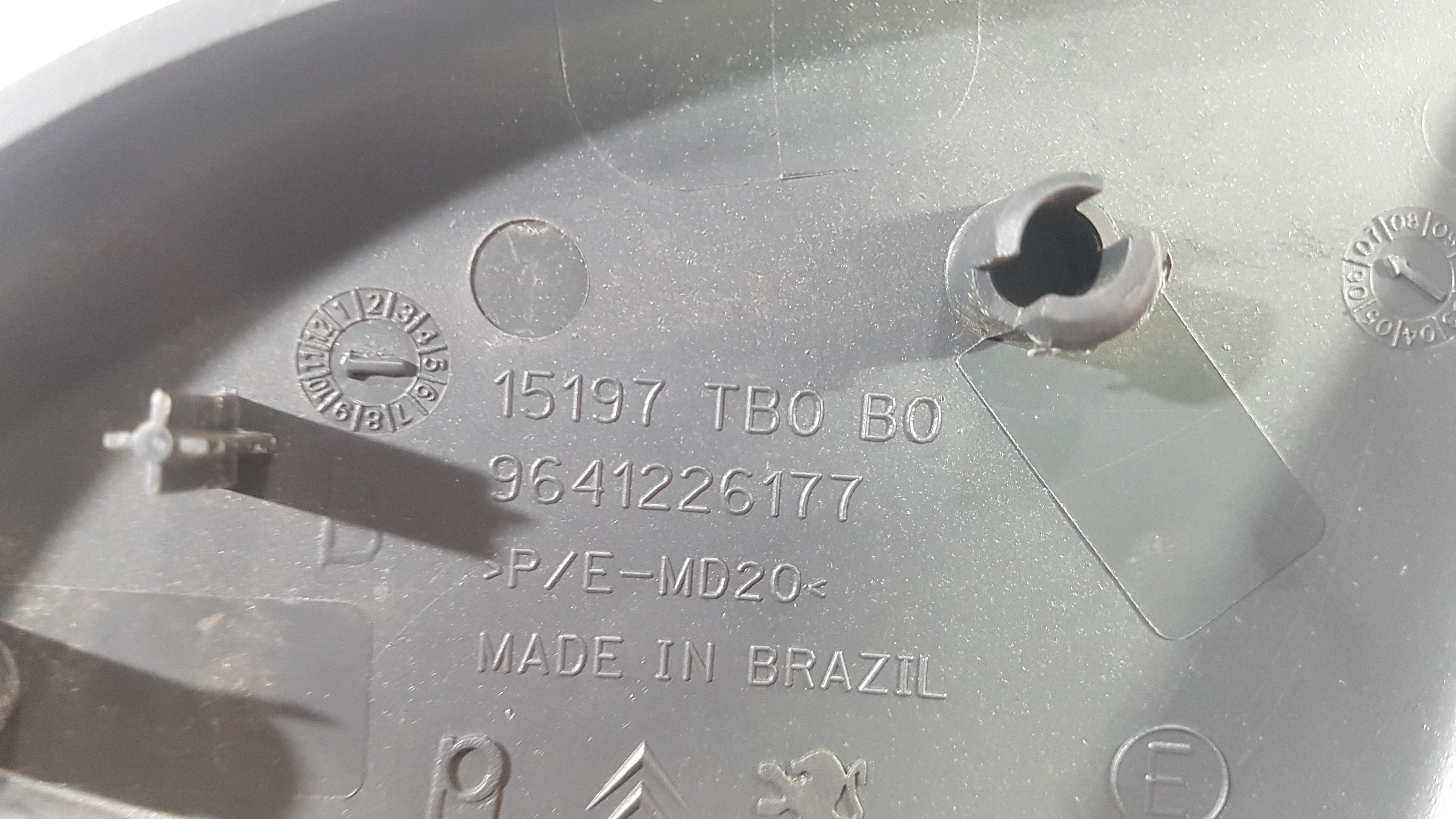 Acabamento Int. Retrovisor L. E Citroen C3 2008 Orig 5