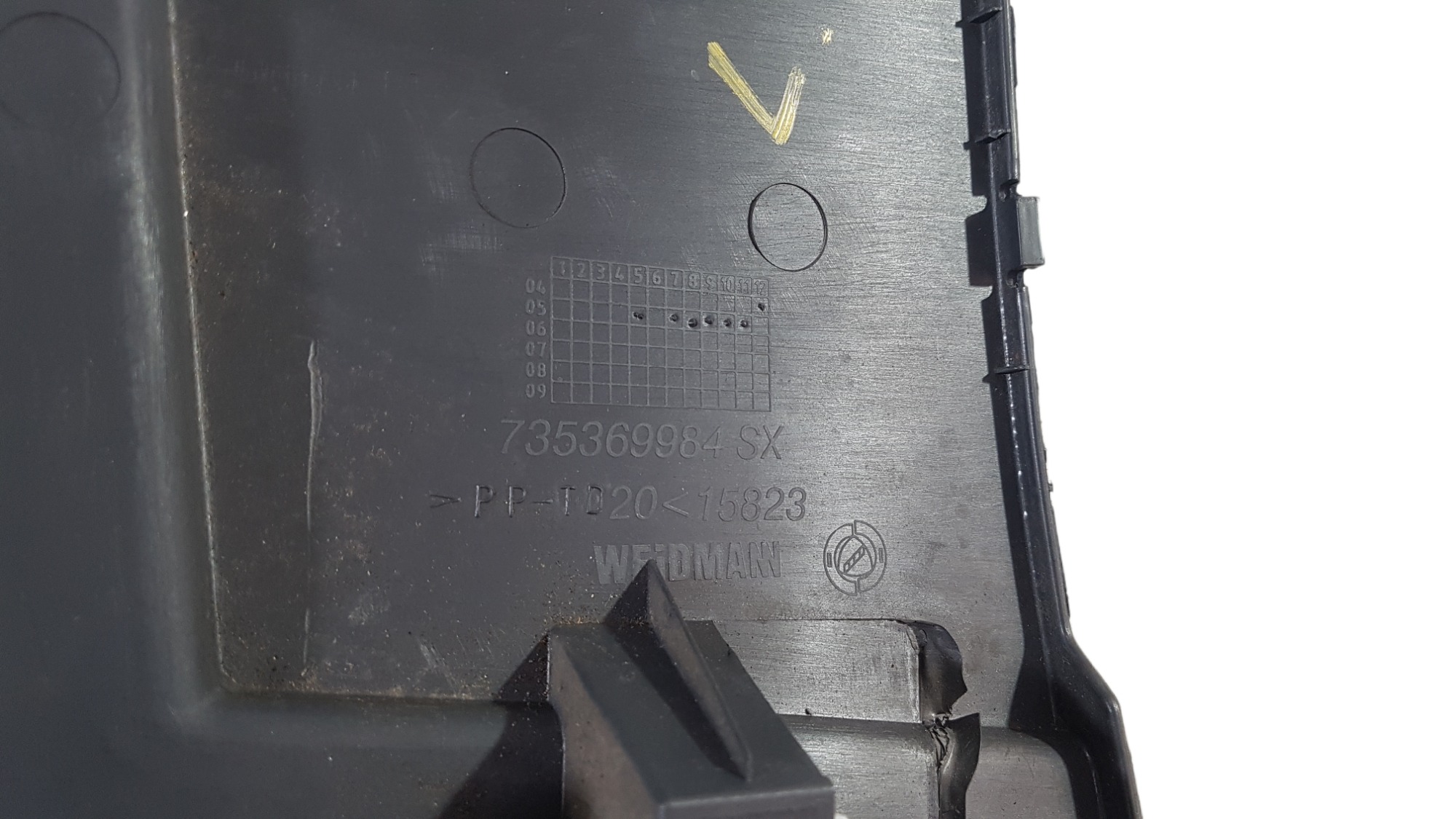 Acabamento Coluna B L. E Fiat Idea Elx 2006 Original 5