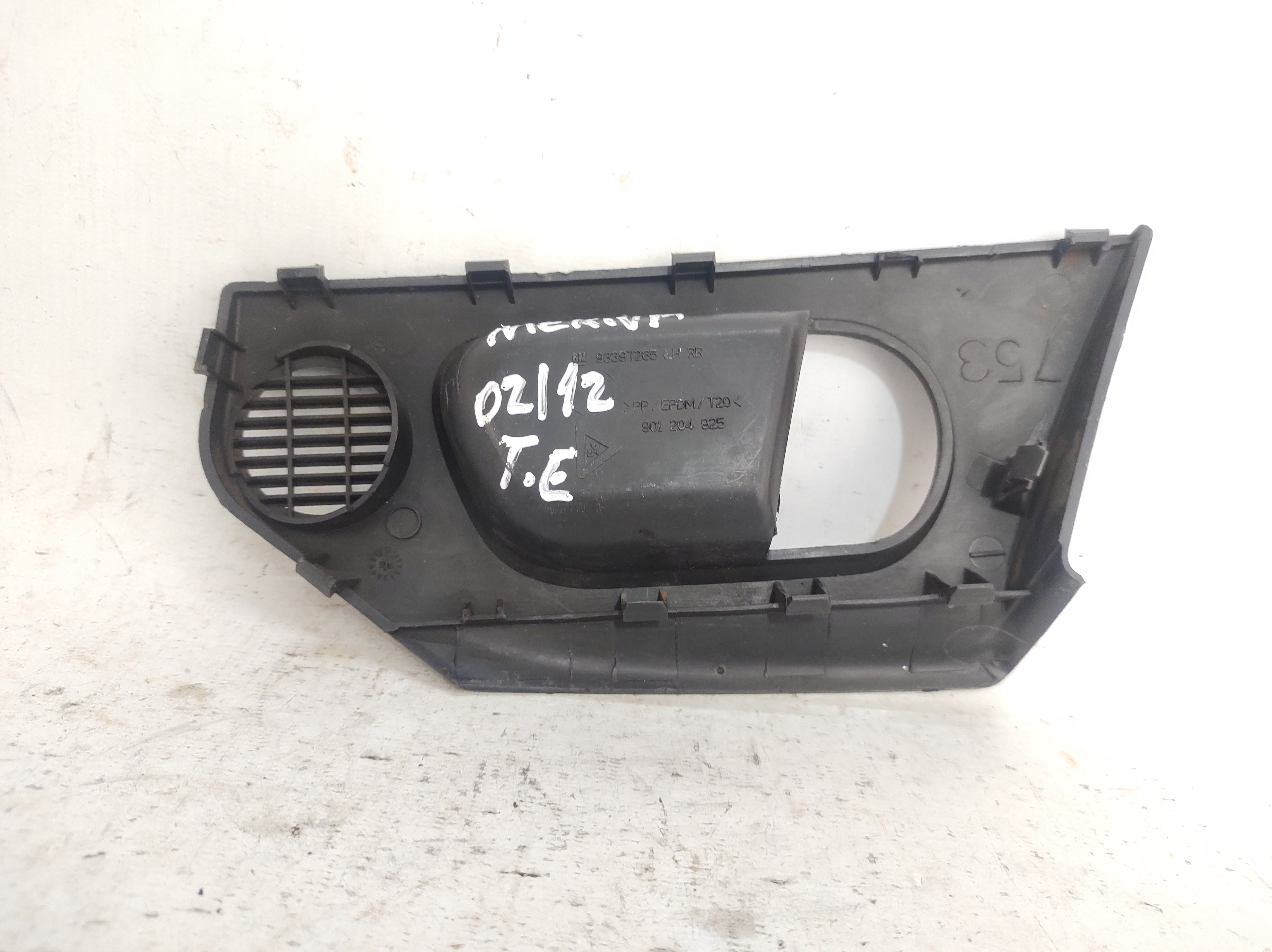 Moldura Macaneta Interna Traseira Esquerda Meriva 02 A 12 Preto Traseira 6