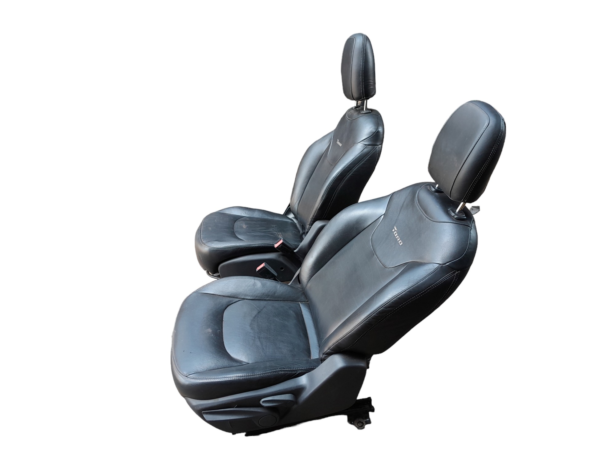 Par Banco Dianteiro Fiat Toro 2016 A 2021 De Couro Preto Preto 6