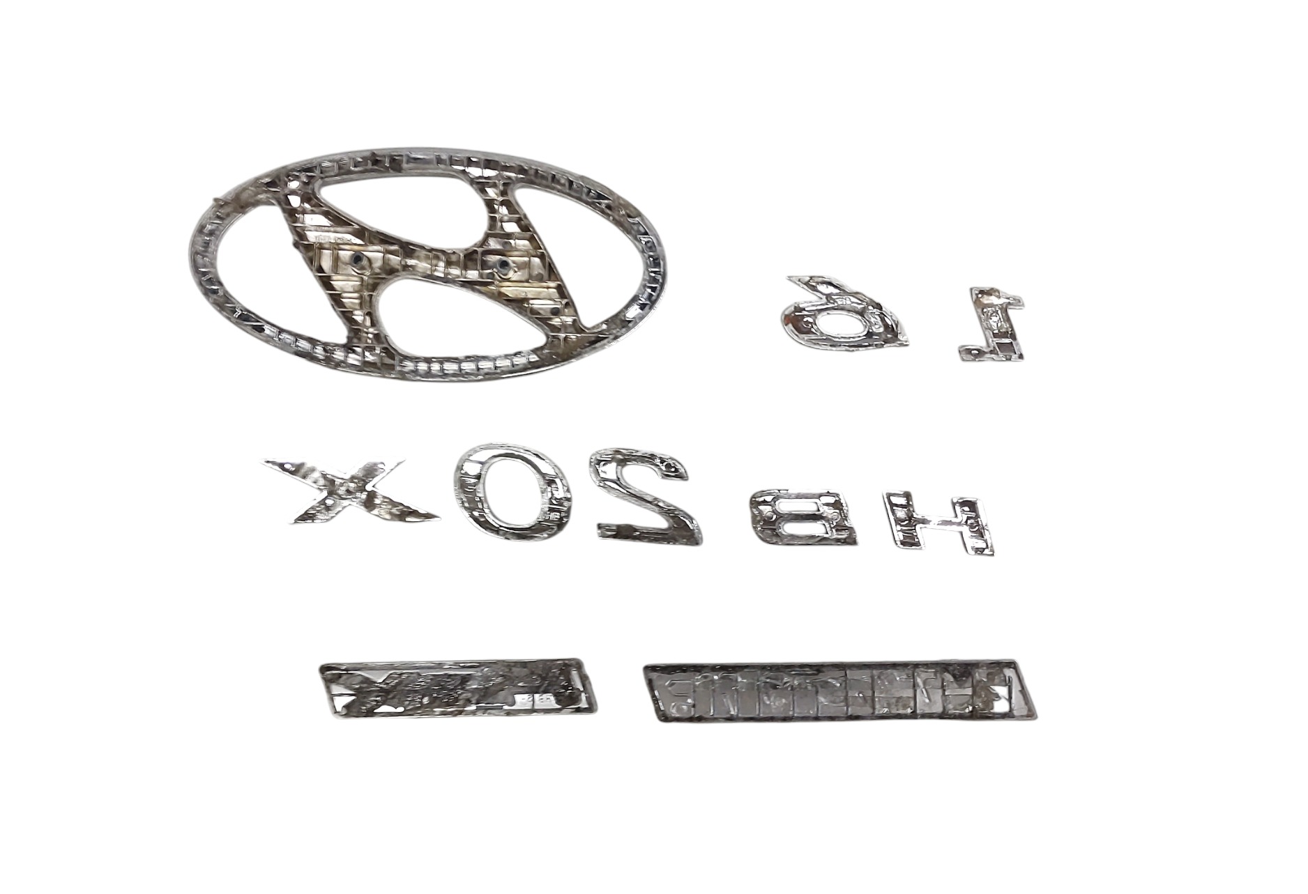 Kit Emblema Tampa Traseira Hb20 X 1.6 Automatic Flex Cromado 3