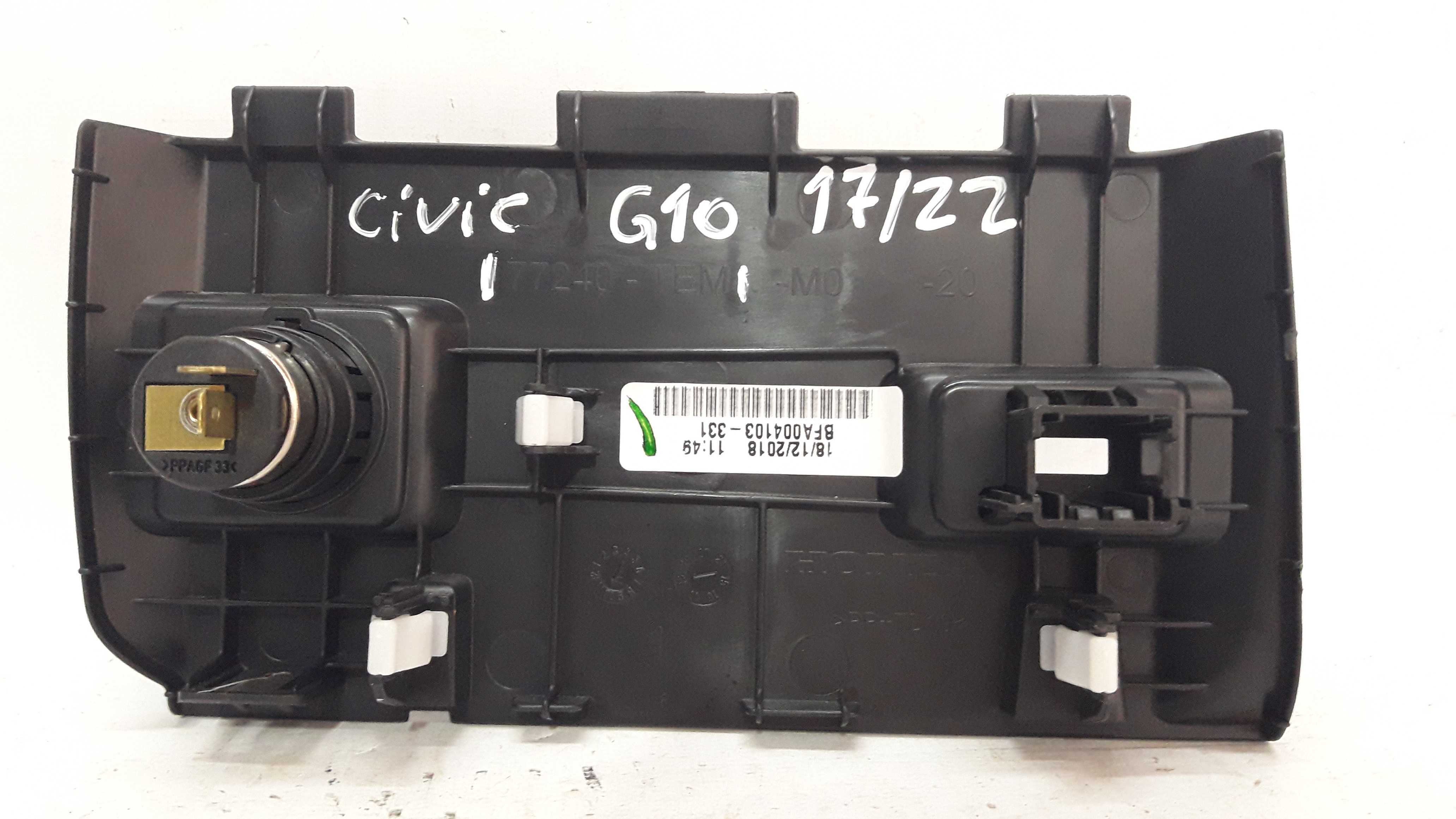 Moldura Tomadas 12v E Usb Civic G10 17 A 22 77240tem Preto 7