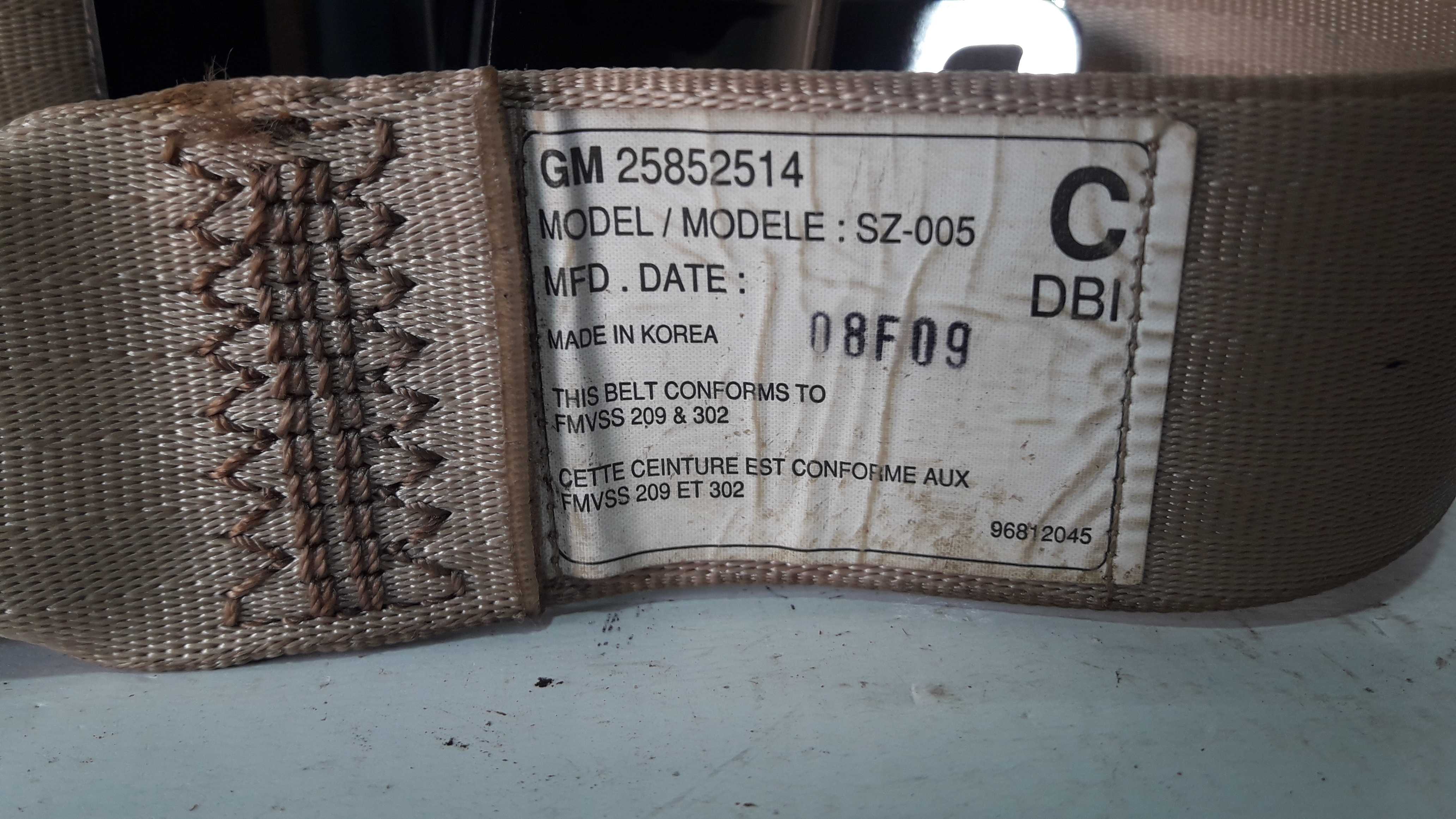 Cinto Segurança Traseiro Central Captiva 8/13 25852514 23592 3