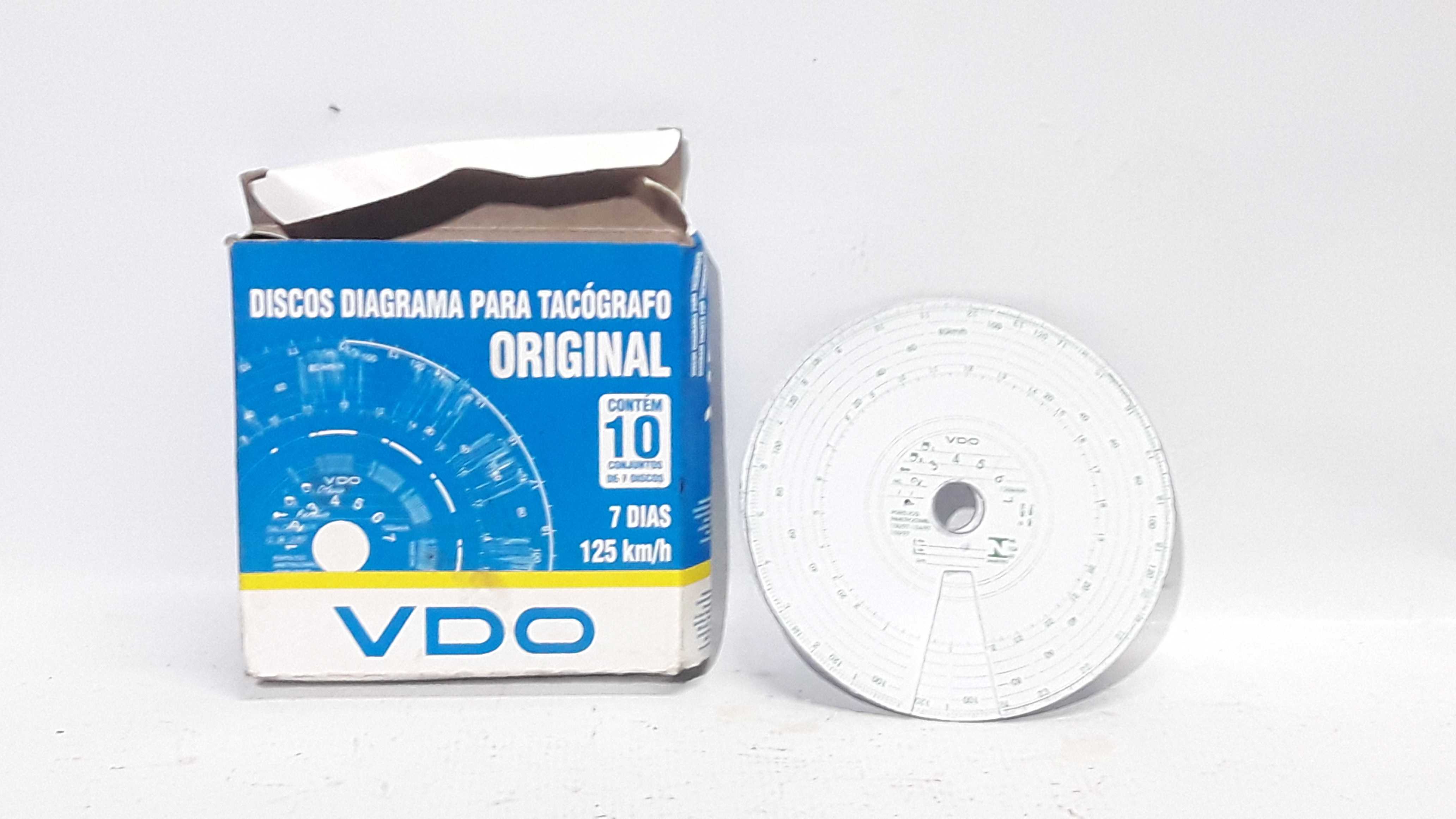 Disco Tacografo 125km/h Vdo Cx 10 Unidades 14025005f 20298 Branco