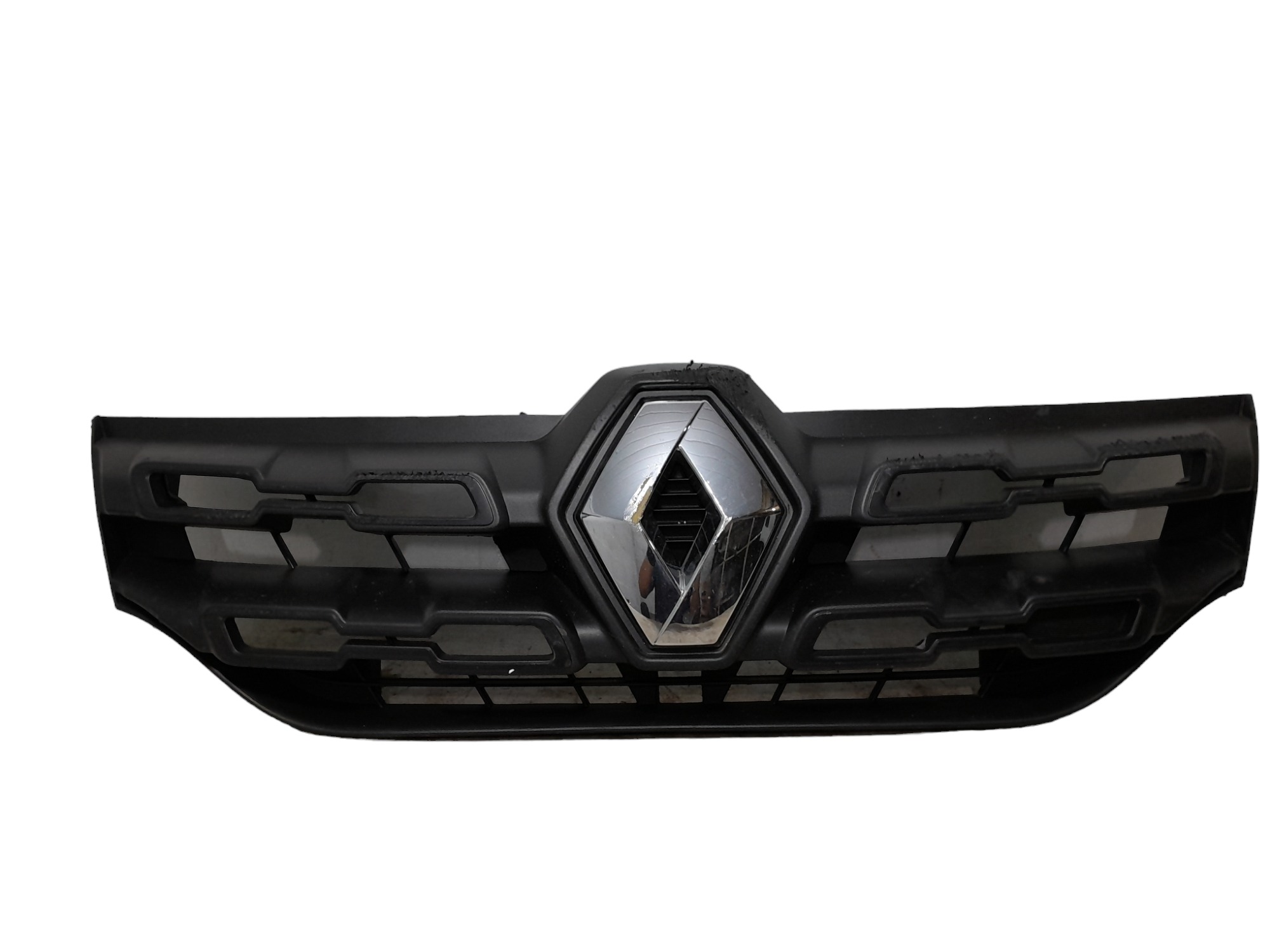 Grade Dianteira Superior Renault Kwid 2017 A 2019 Com Avaria Preto Plástico