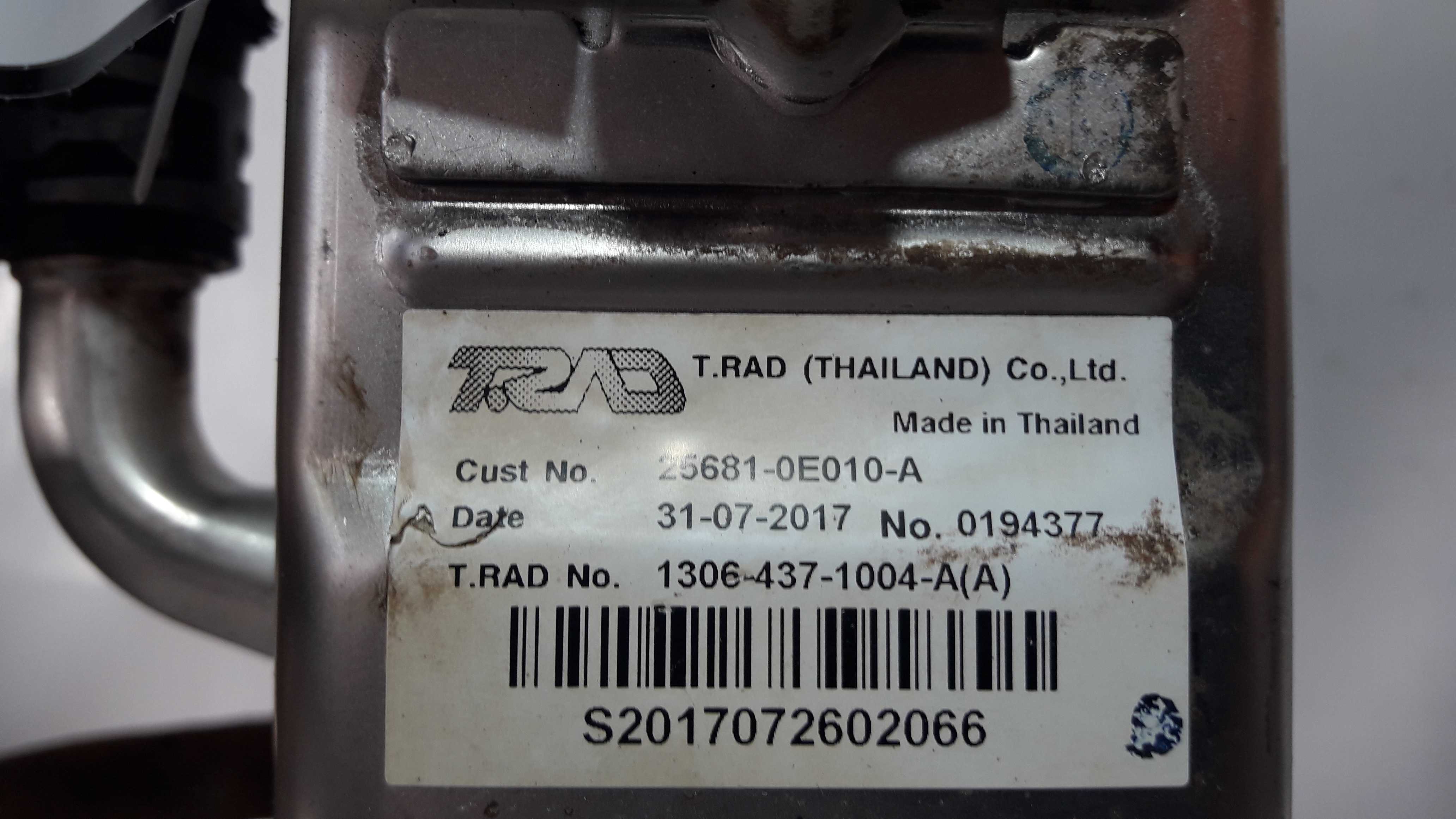 Radiador Egr Hilux 2.8 Diesel 4×4 T 16/20 25681-0e010a 25410 7