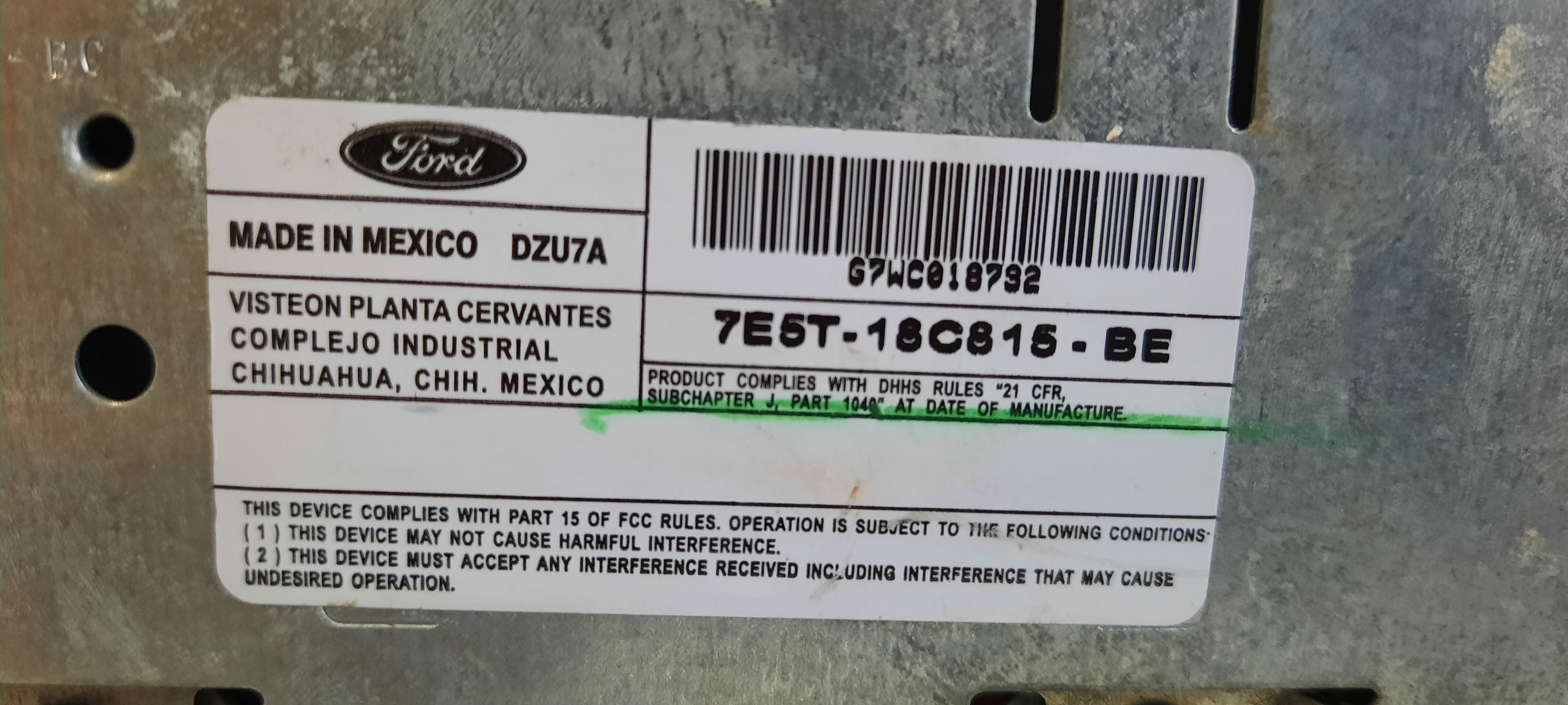 Som Automotivo Cd Player Ford Fusion 07 7e5t18c815be Origina 4
