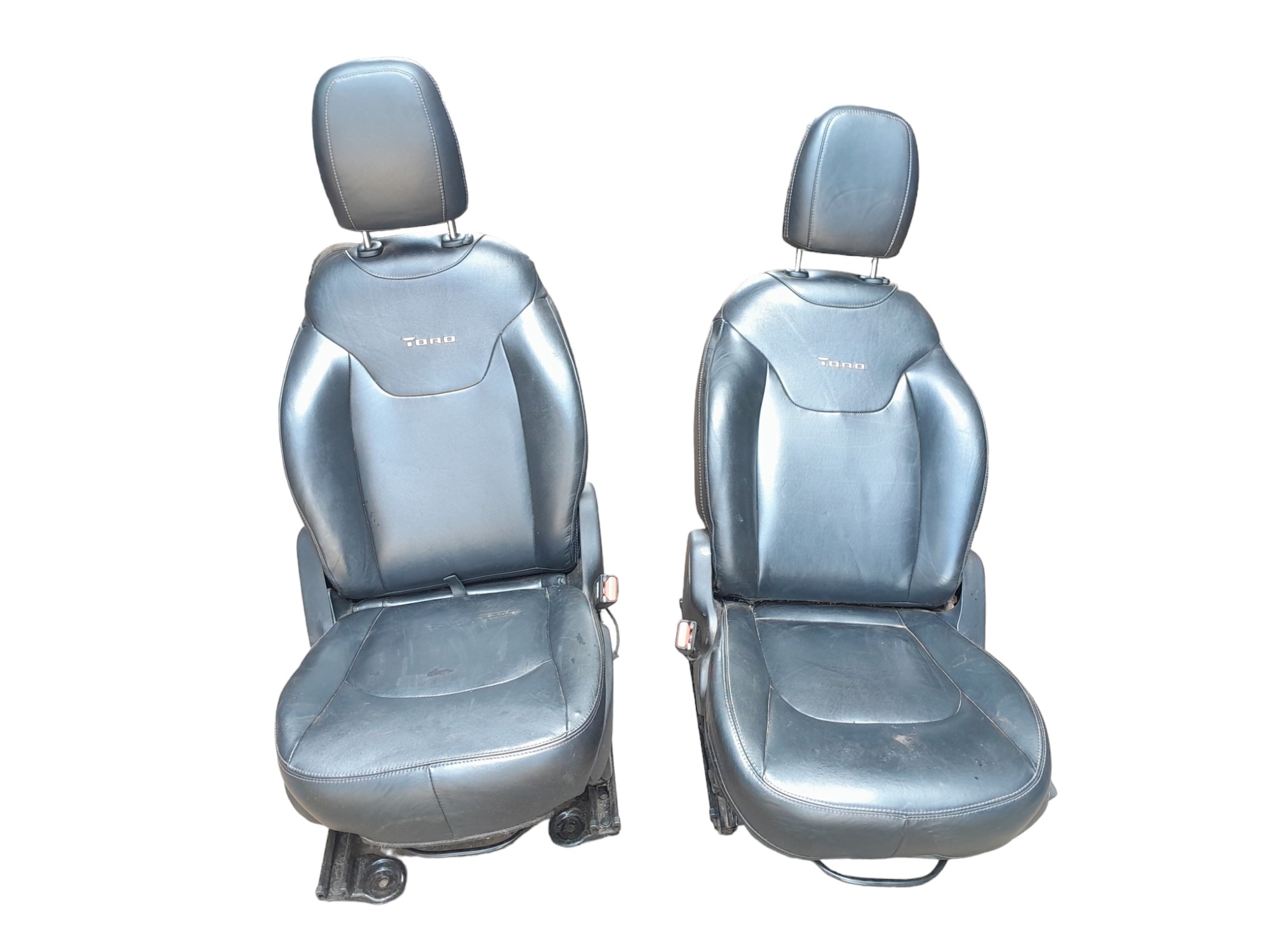 Par Banco Dianteiro Fiat Toro 2016 A 2021 De Couro Preto Preto 1