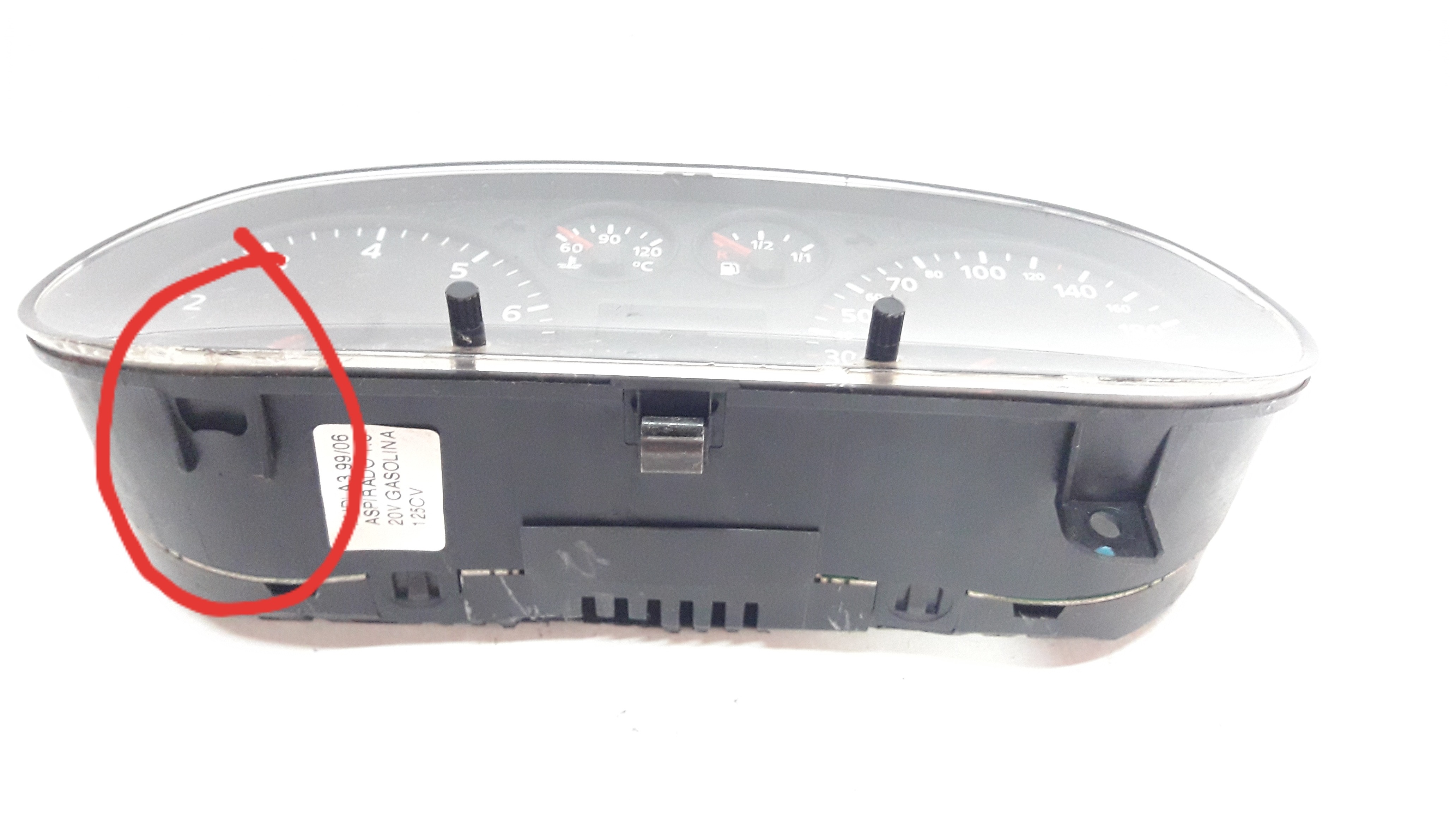Painel Velocimetro Conta Giros Audi A3 99 A 6 Com Detalhe Preto 2