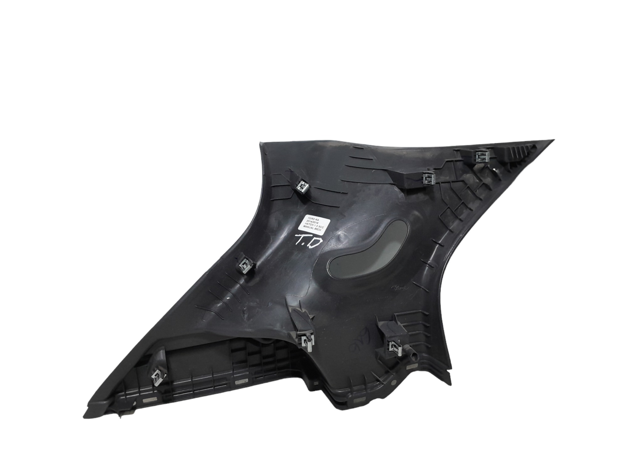 Suporte Tampão Traseiro Direito Ford Ka 2014 A 2019 Preto 3