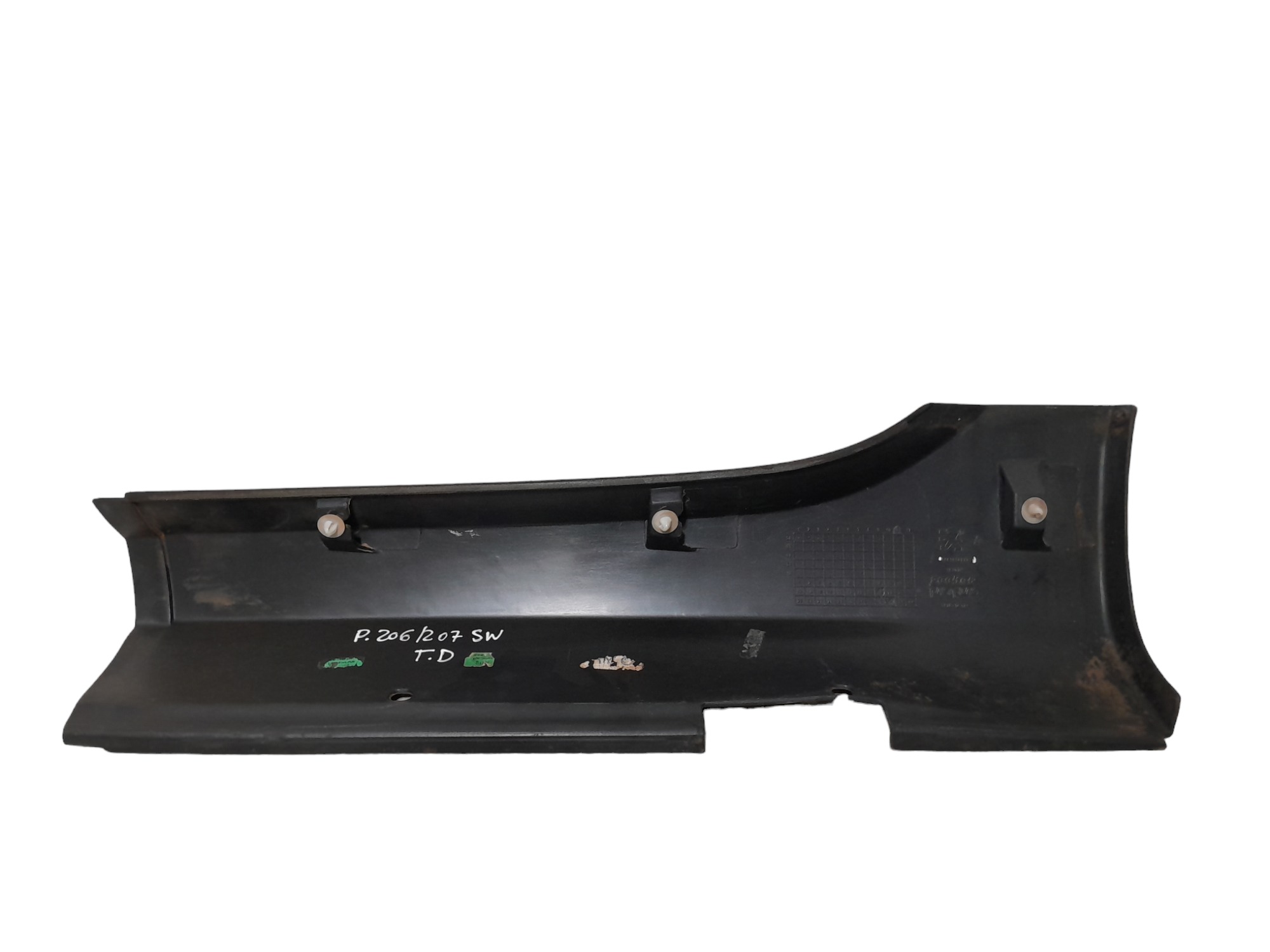 Spolier Traseiro Direito Peugeot 206 207 Sw Original  Preto 4