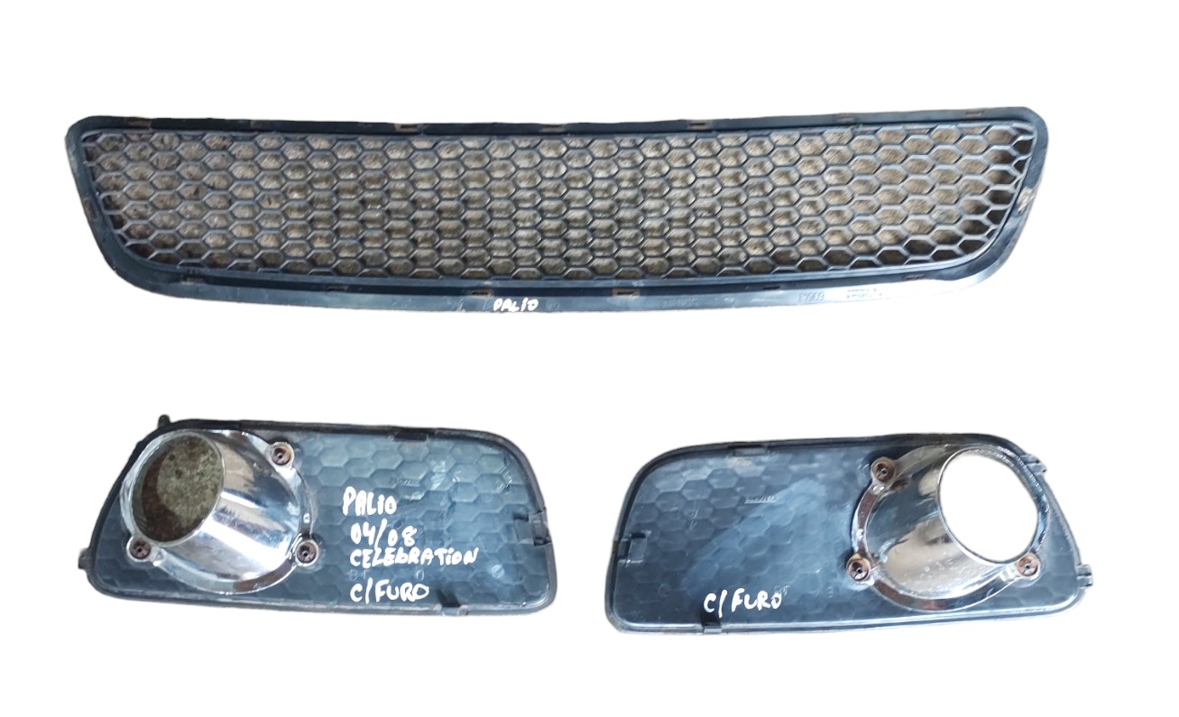 Grade Inferior Parachoque C Milha Palio 04/8 Celebration  Preto Plástico 2
