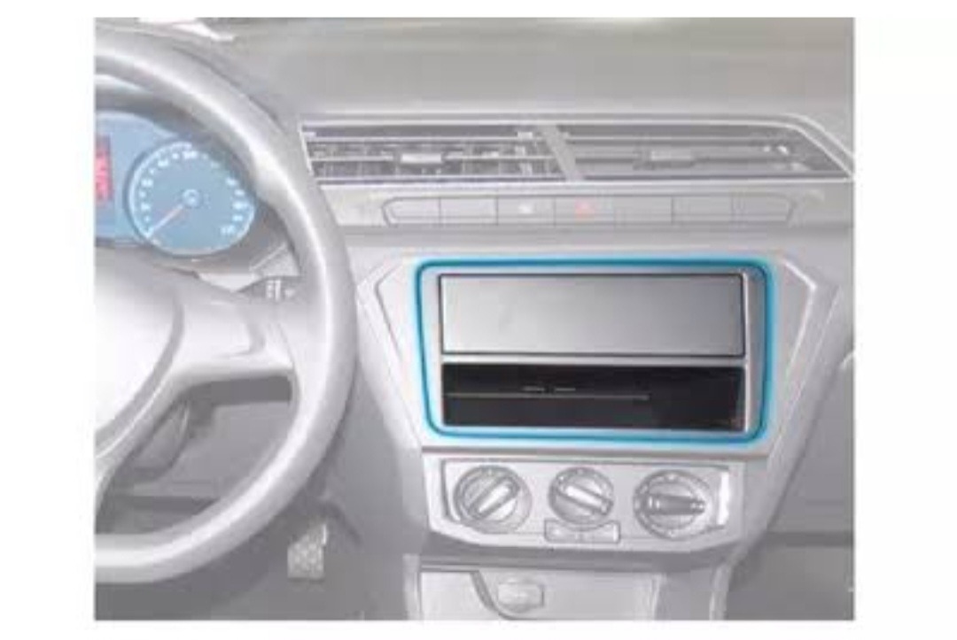 Moldura Painel Central Radio Gol 17 A 23 5u0857058 Preto 3