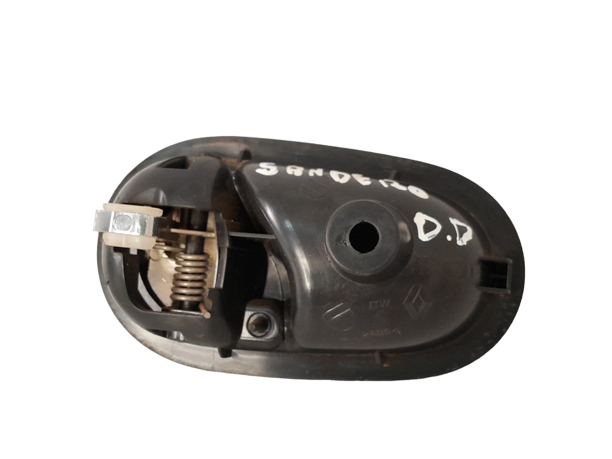 Maçaneta Interna Porta Dianteira Direita Sandero 2015 Á 2019 Preto Dianteira 4