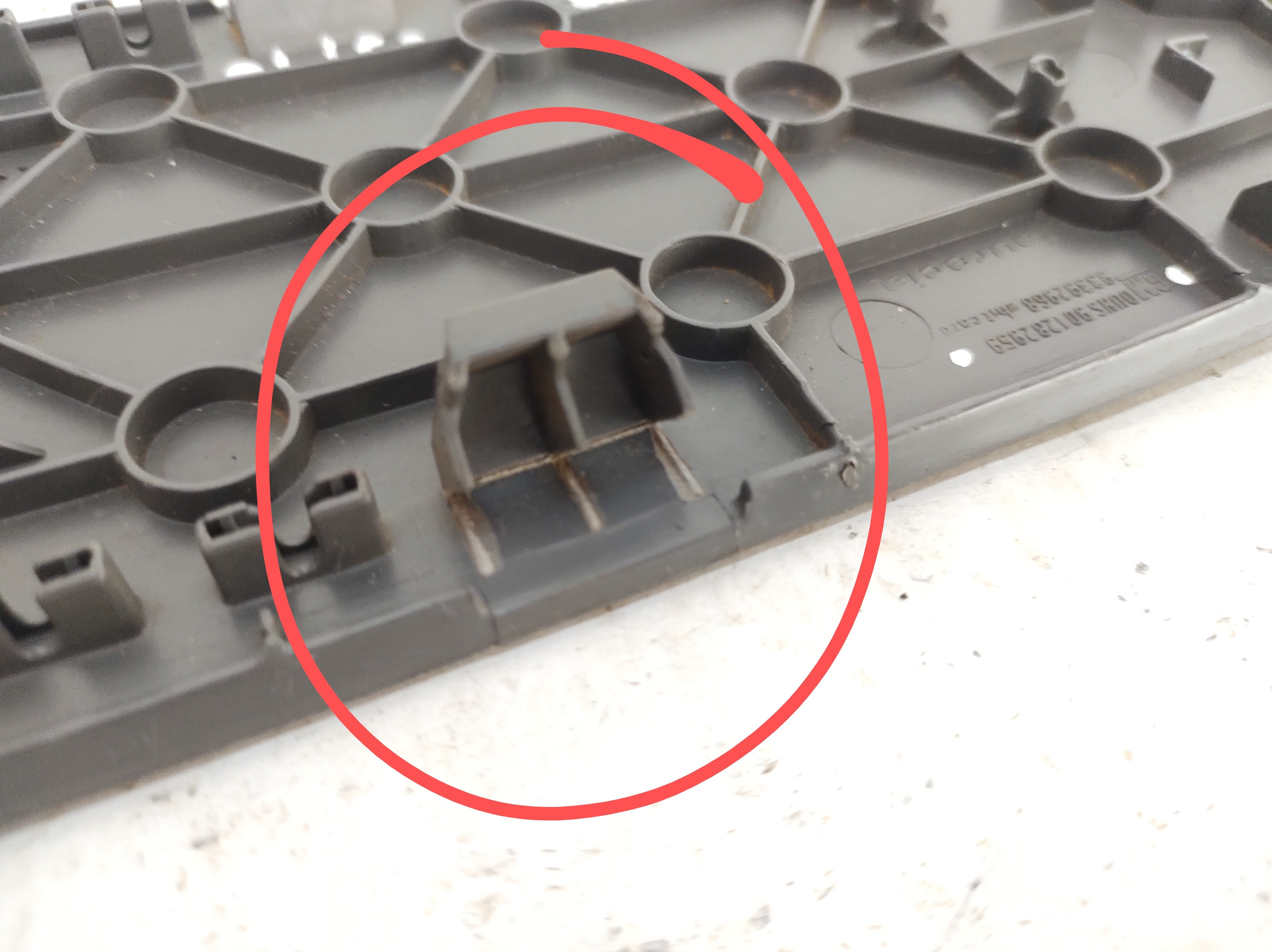 Moldura Interna Painel Meriva 02 A 12 90128959 C Avaria Cinza 2