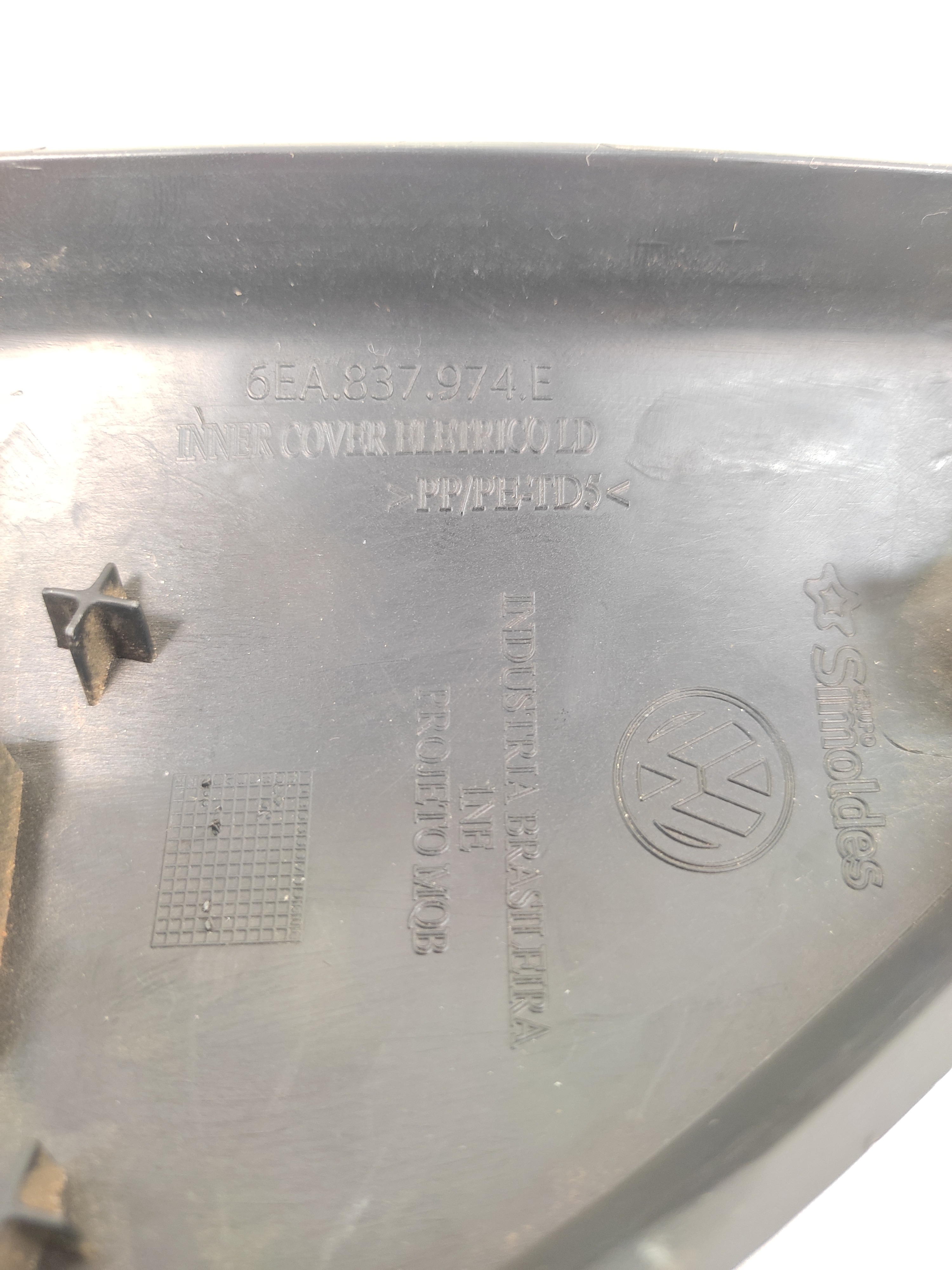 Acabamento Interno Retrovisor Lado Direito Vw Polo 2020 Preto 3