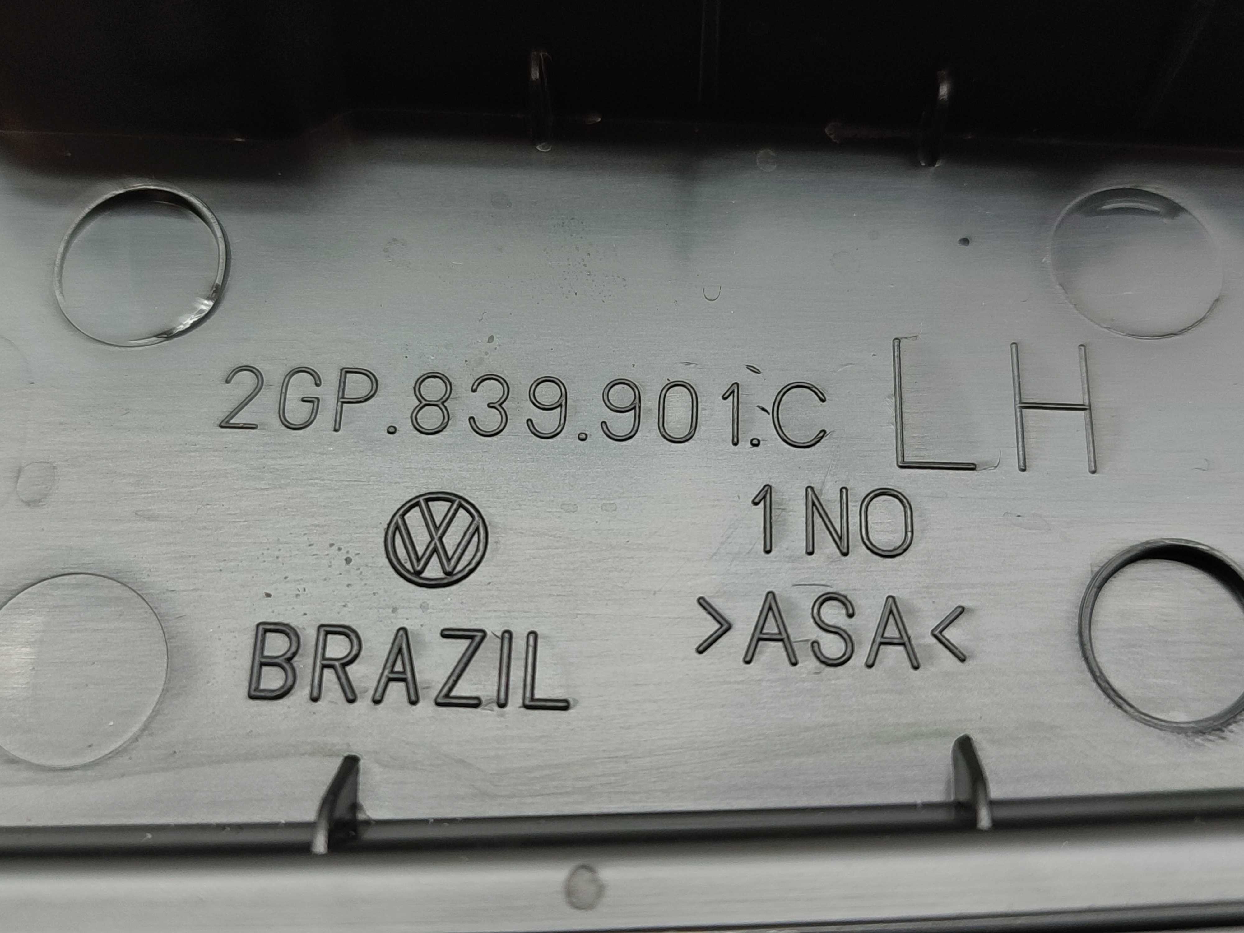 Aplique Porta Traseira Esquerda Vw Tcross 2019 Á 2023 Preto 3