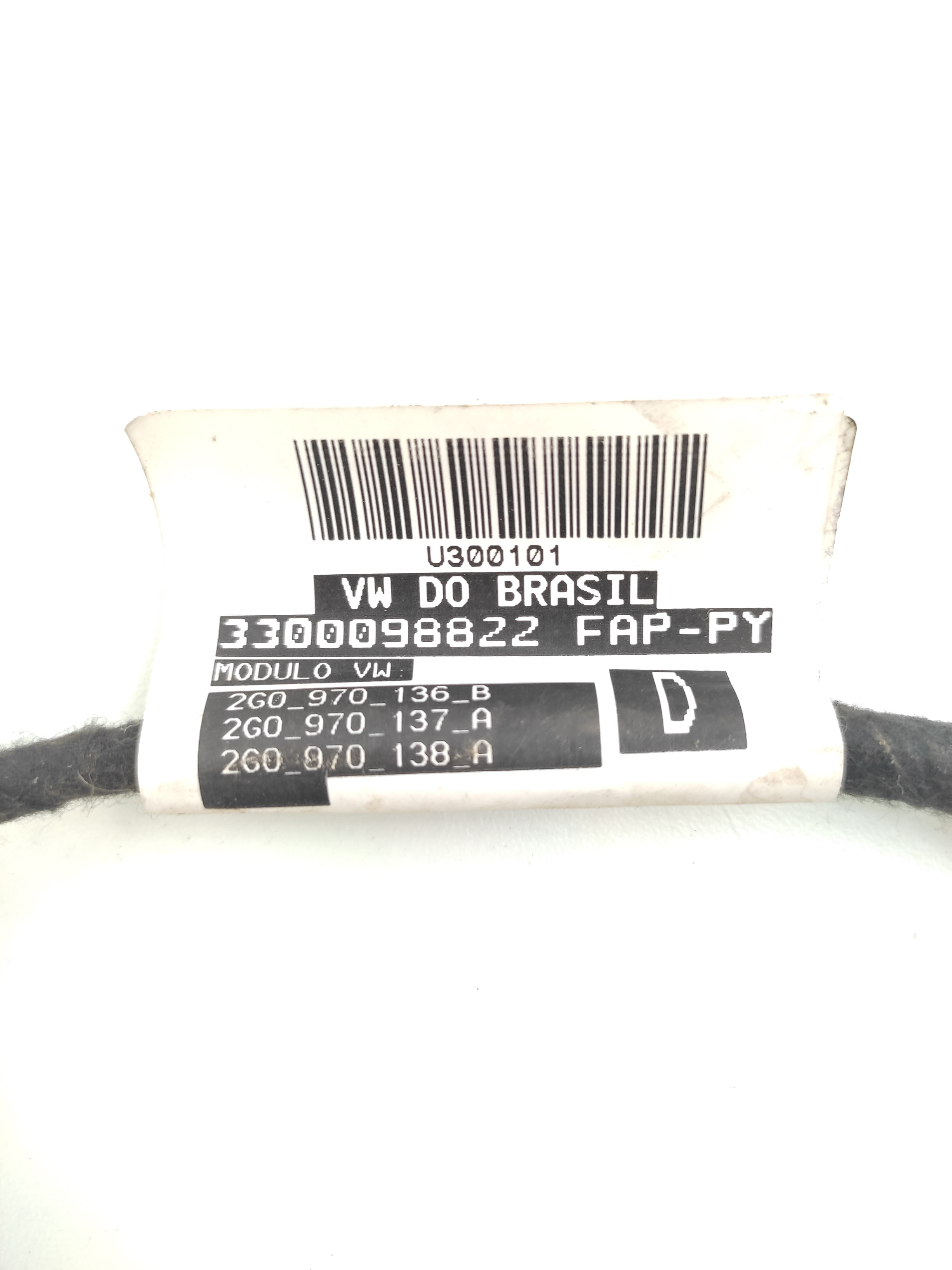 Chicote Elétrico Porta Traseira Direita Vw Polo 2019 2020 3