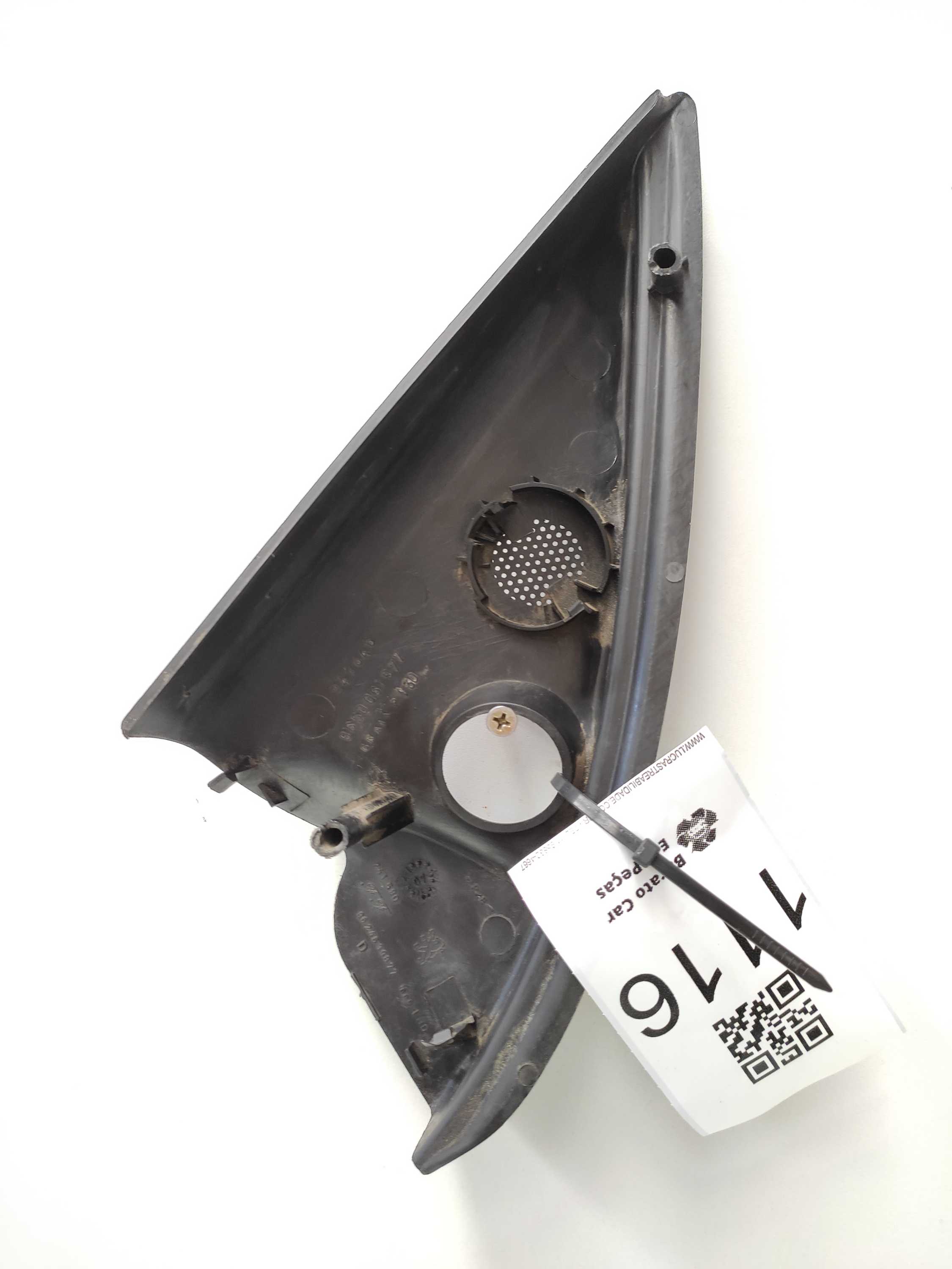 Acabamento Interno Retrovisor Lado Direito Peugeot 206 200 Preto 3
