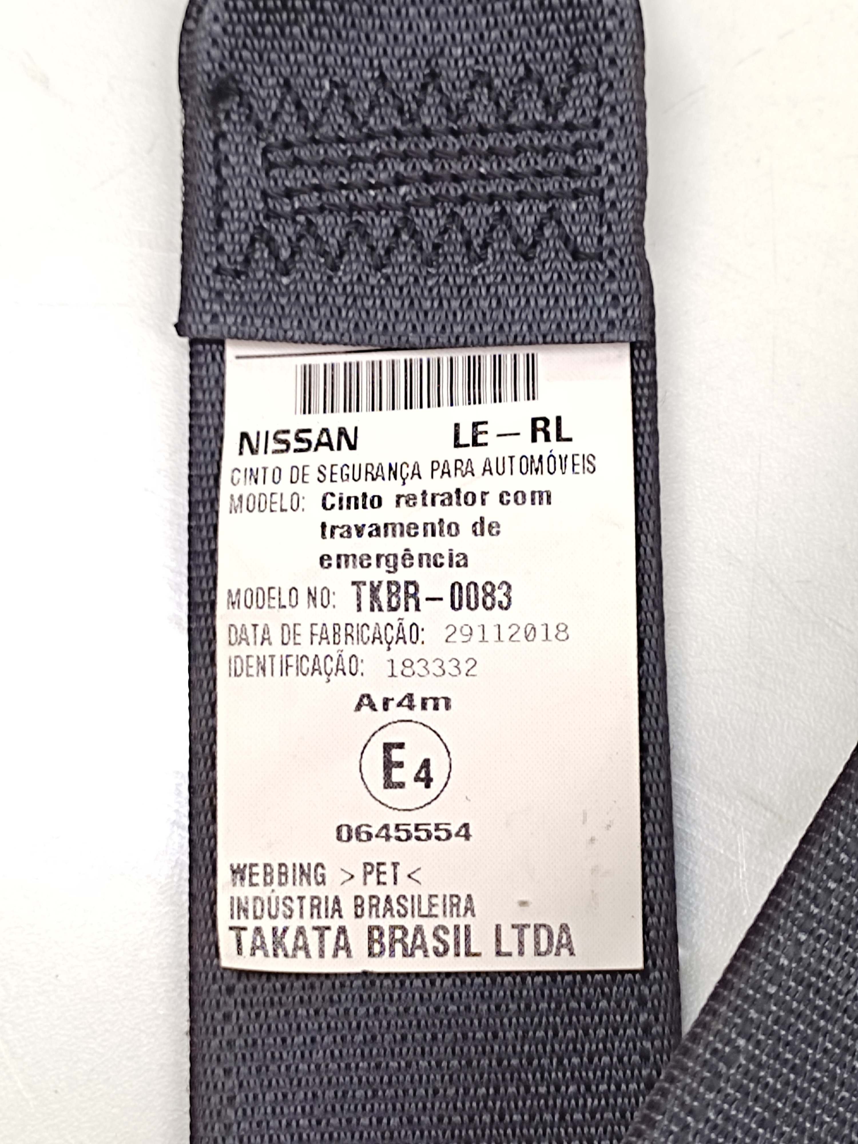 Cinto Segurança Traseiro Esquerdo Nissan Kicks 2016 2017 18 3