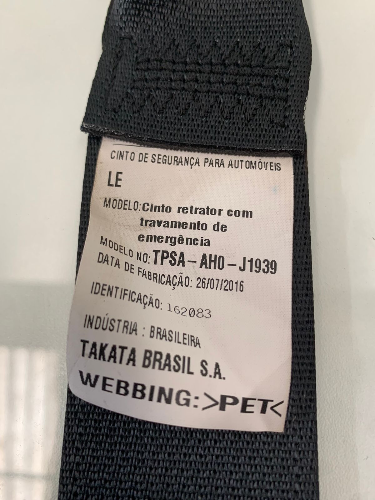 Cinto Segurança Traseiro Esquerdo Honda New Fit 2015 2016 4