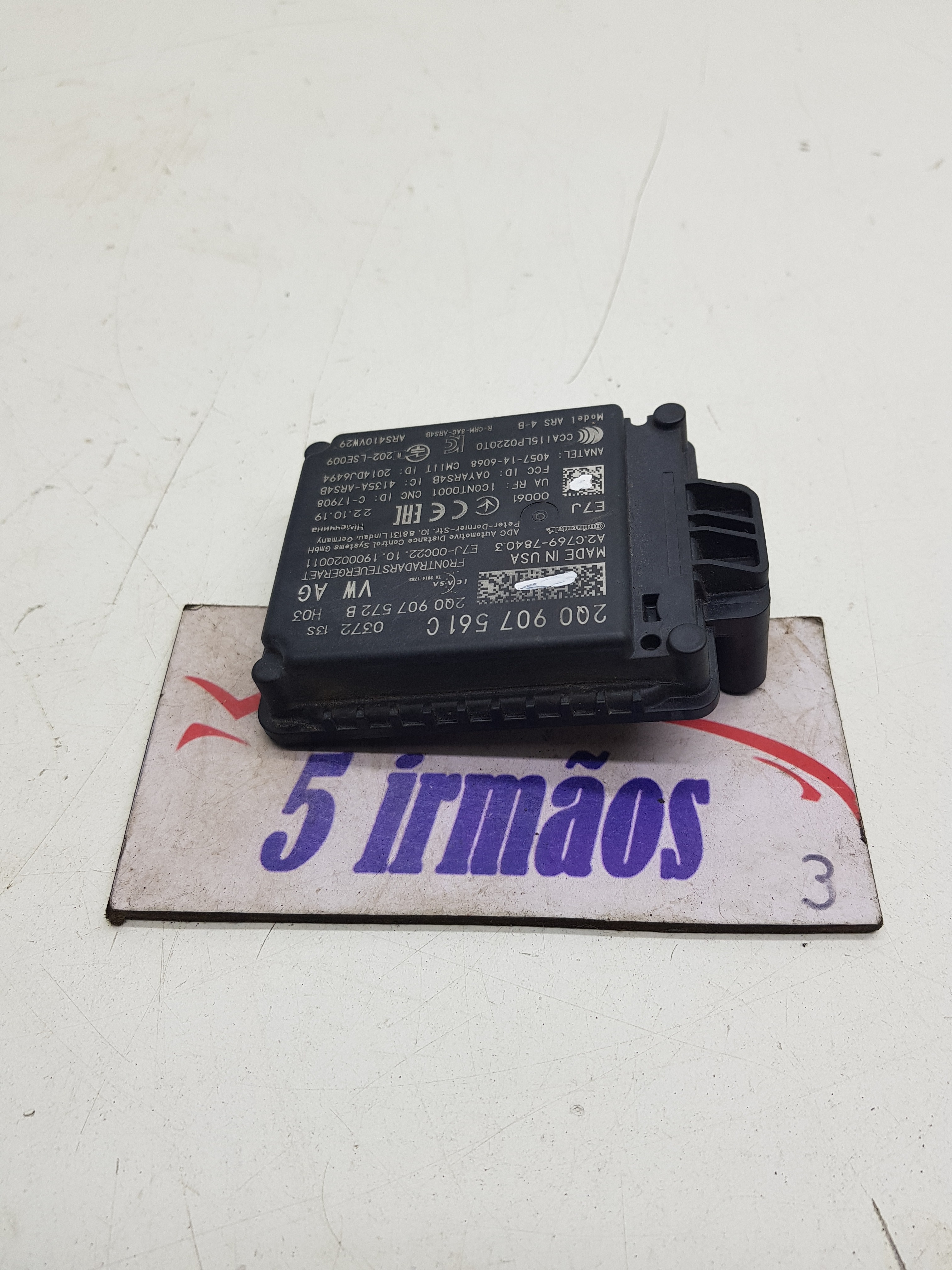 Sensor Distância Vw Tiguan Rline Tsi 2.0 2019 2q0907561c