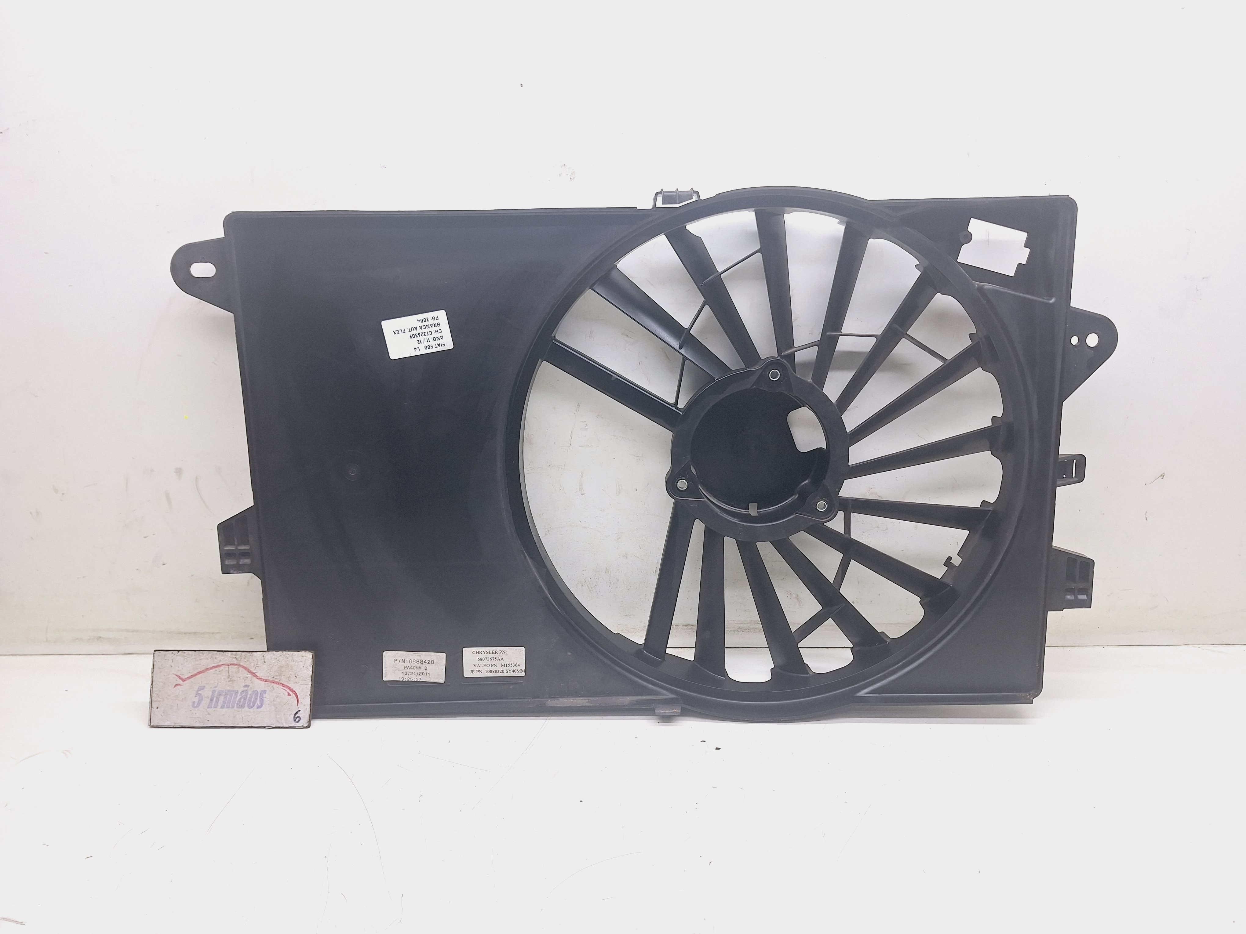 Defletor Ventoinha Radiador Fiat 500 1.4 2012 Nº68073675aa