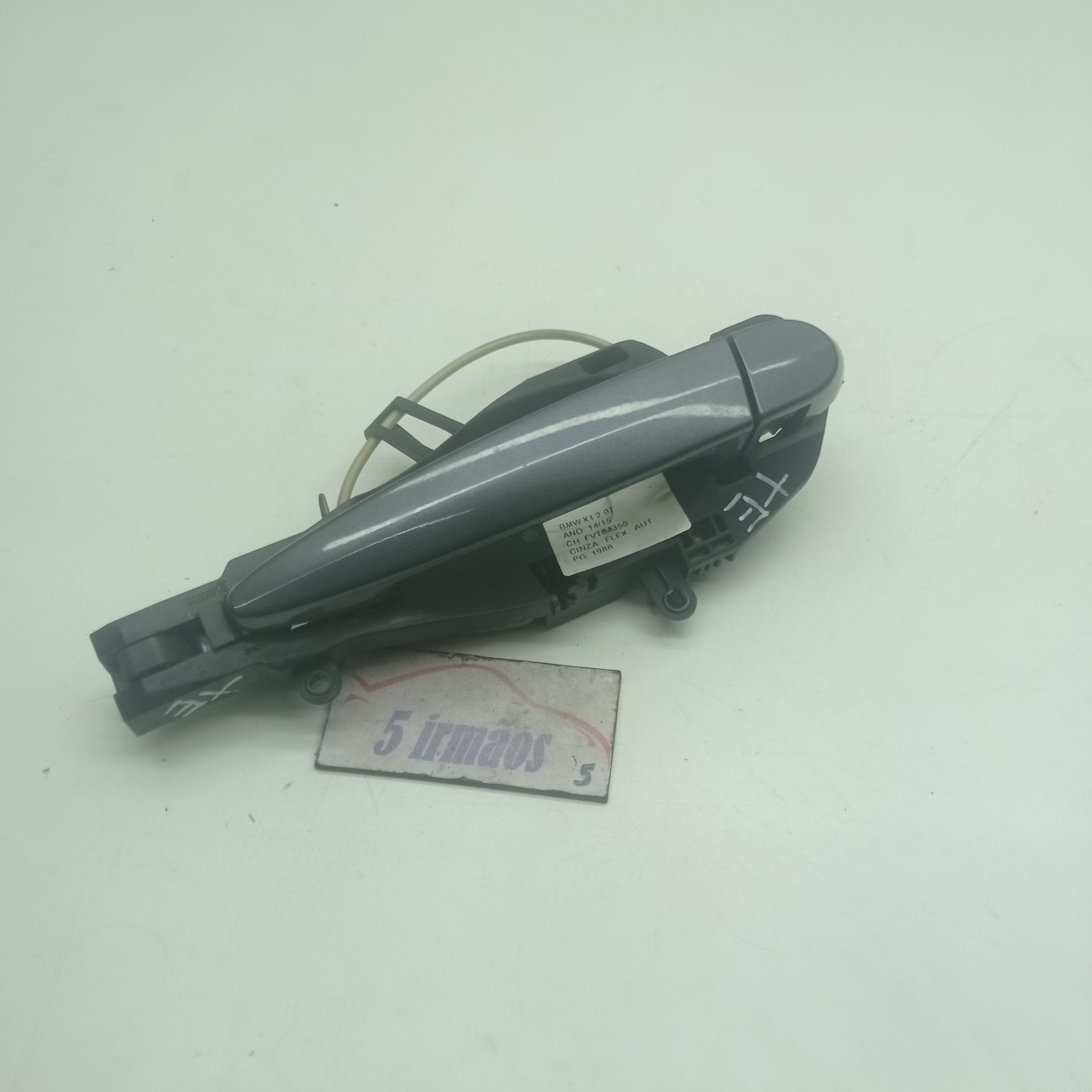 Maçaneta Externa Traseira Esquerda Bmw X1 2.0 2014 2015 Prateado Traseira