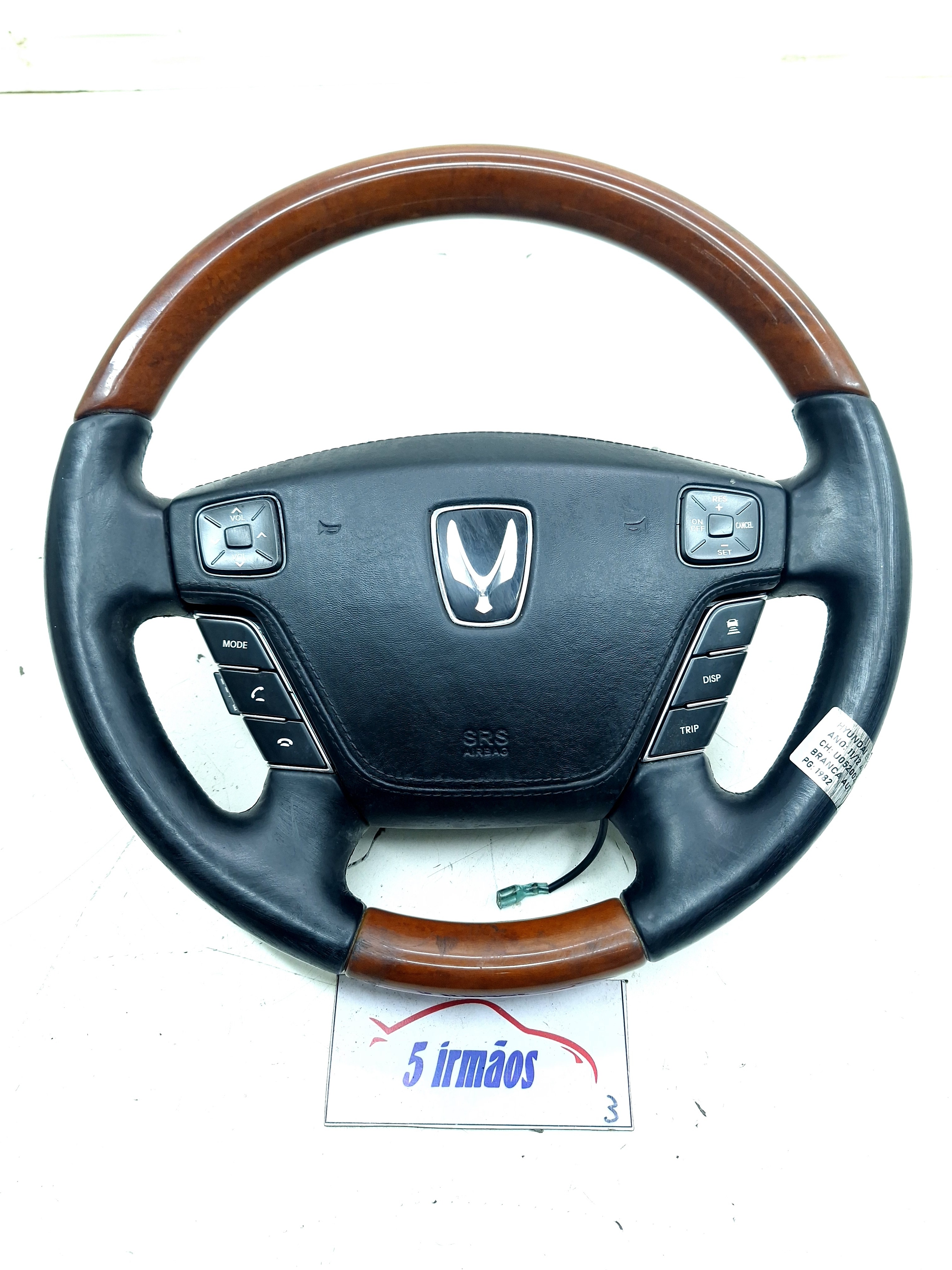 Volante Aro Direção Hyundai Equus 4.6 2011 / 2012 Preto