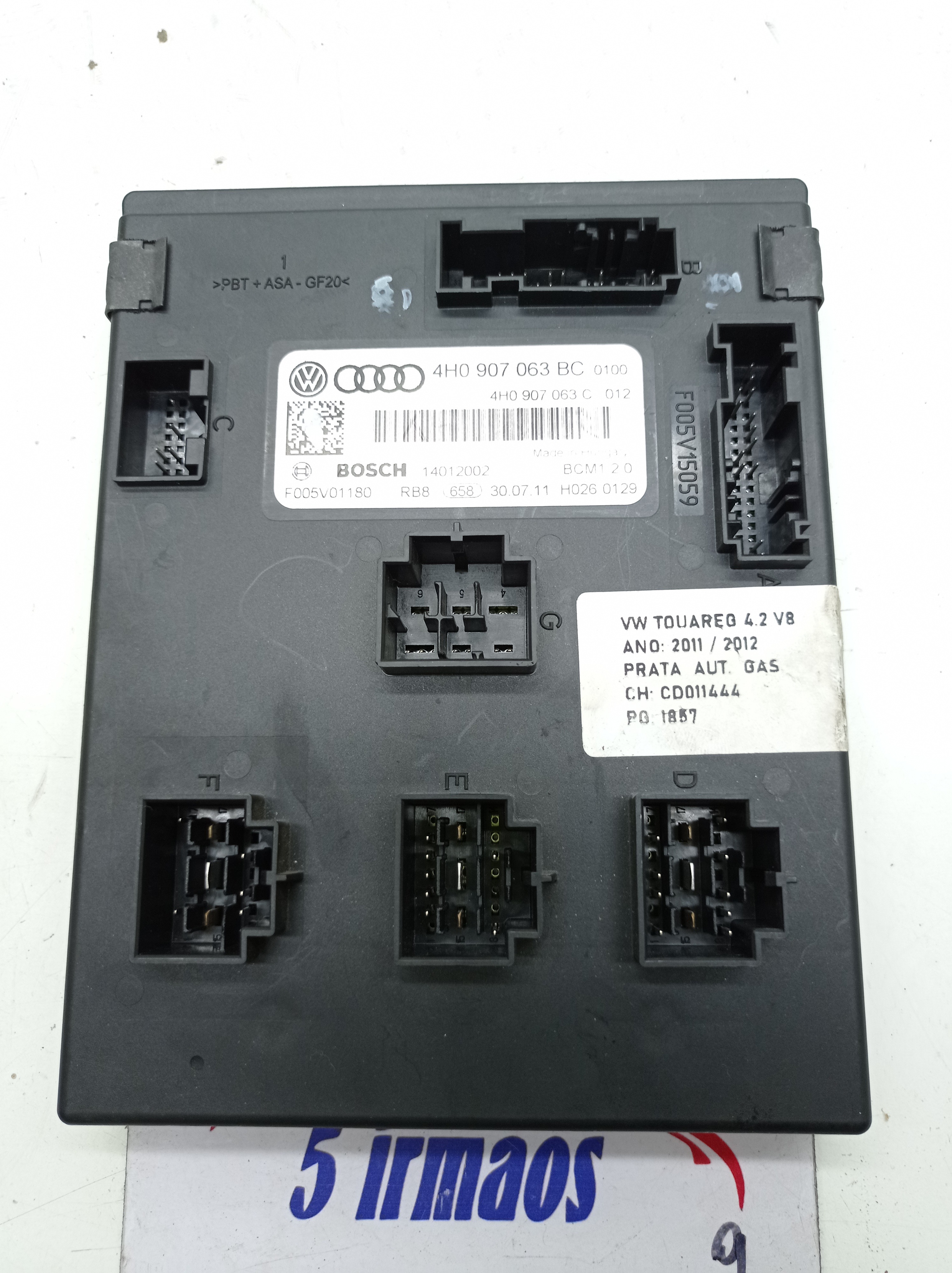 Módulo Bcm1 Vw Touareg 4.2 V8 2011 / 2012 Nº4h0907063