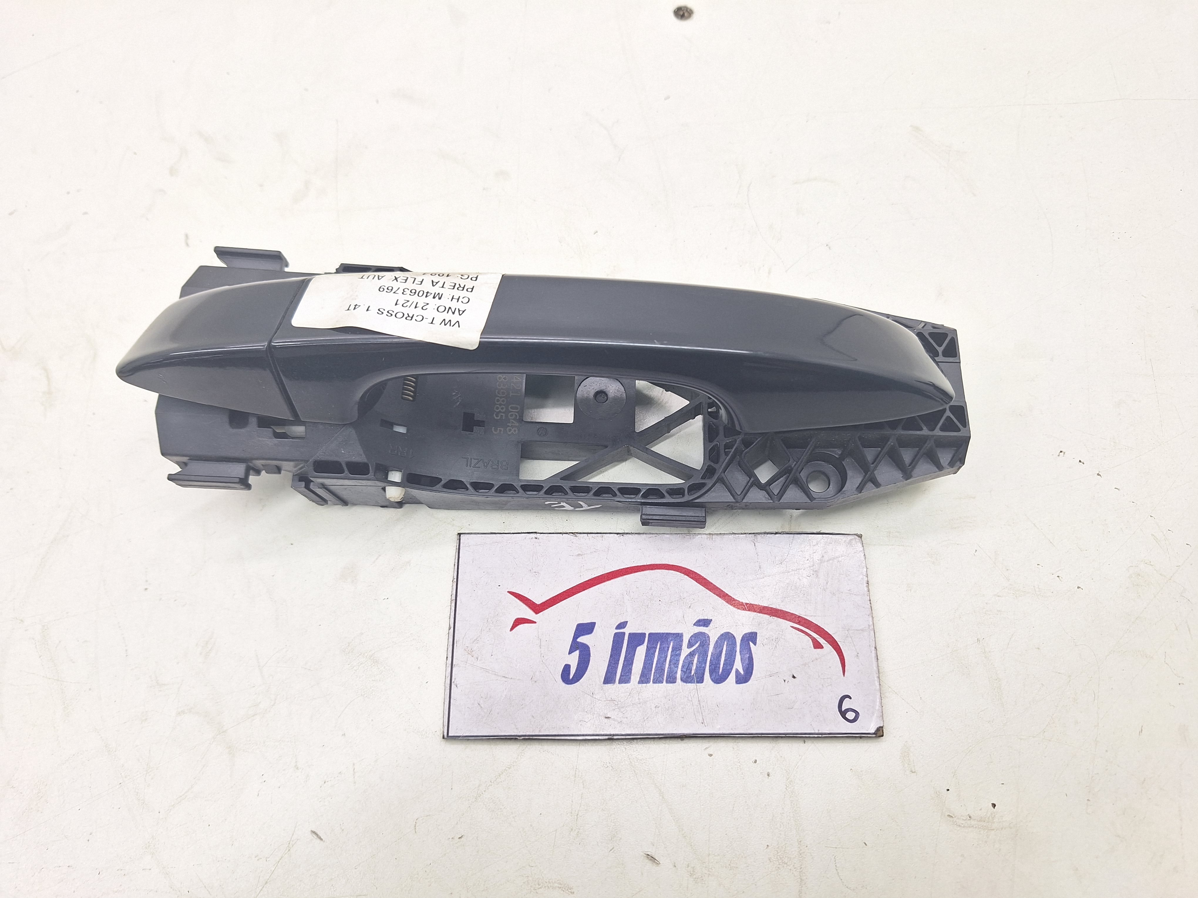 Maçaneta Interna Traseira Esquerda Vw Tcross 1.4 2021 Preto