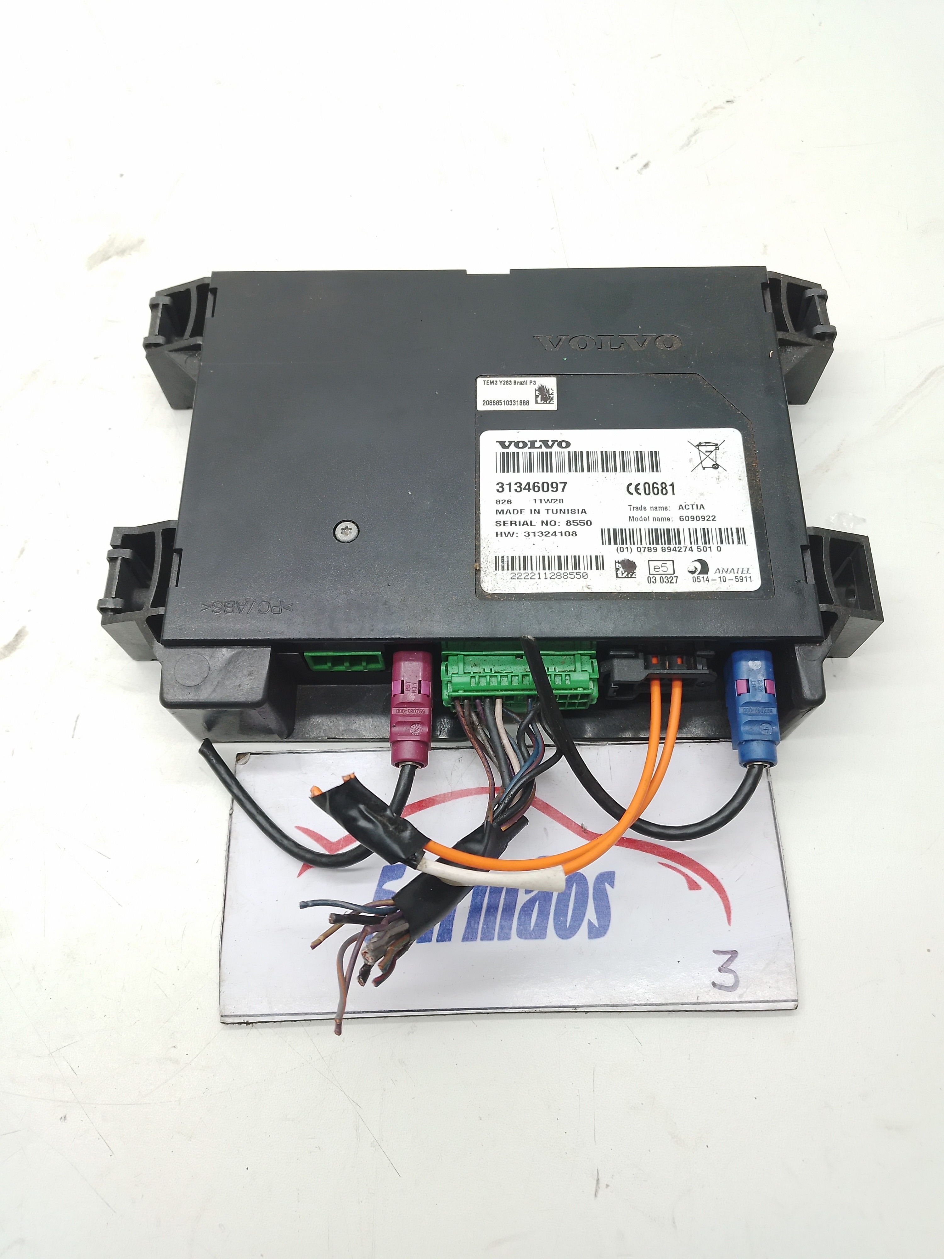 Módulo Multimídia Volvo S60 T4 1.6 2011 / 2012 Nº31346097