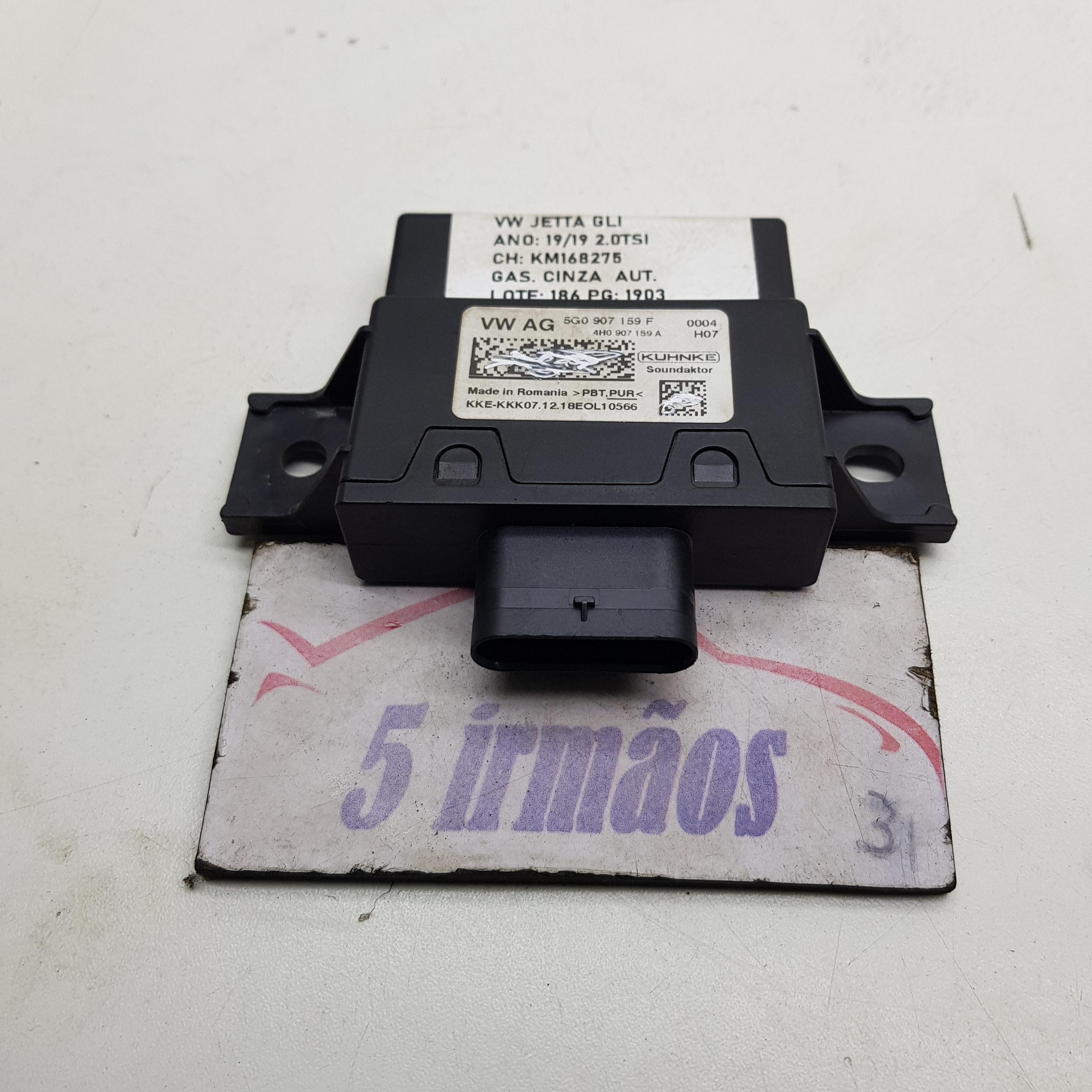 Módulo Unidade Controle Vw Jetta Gli 2.0 2019 5g0907159f