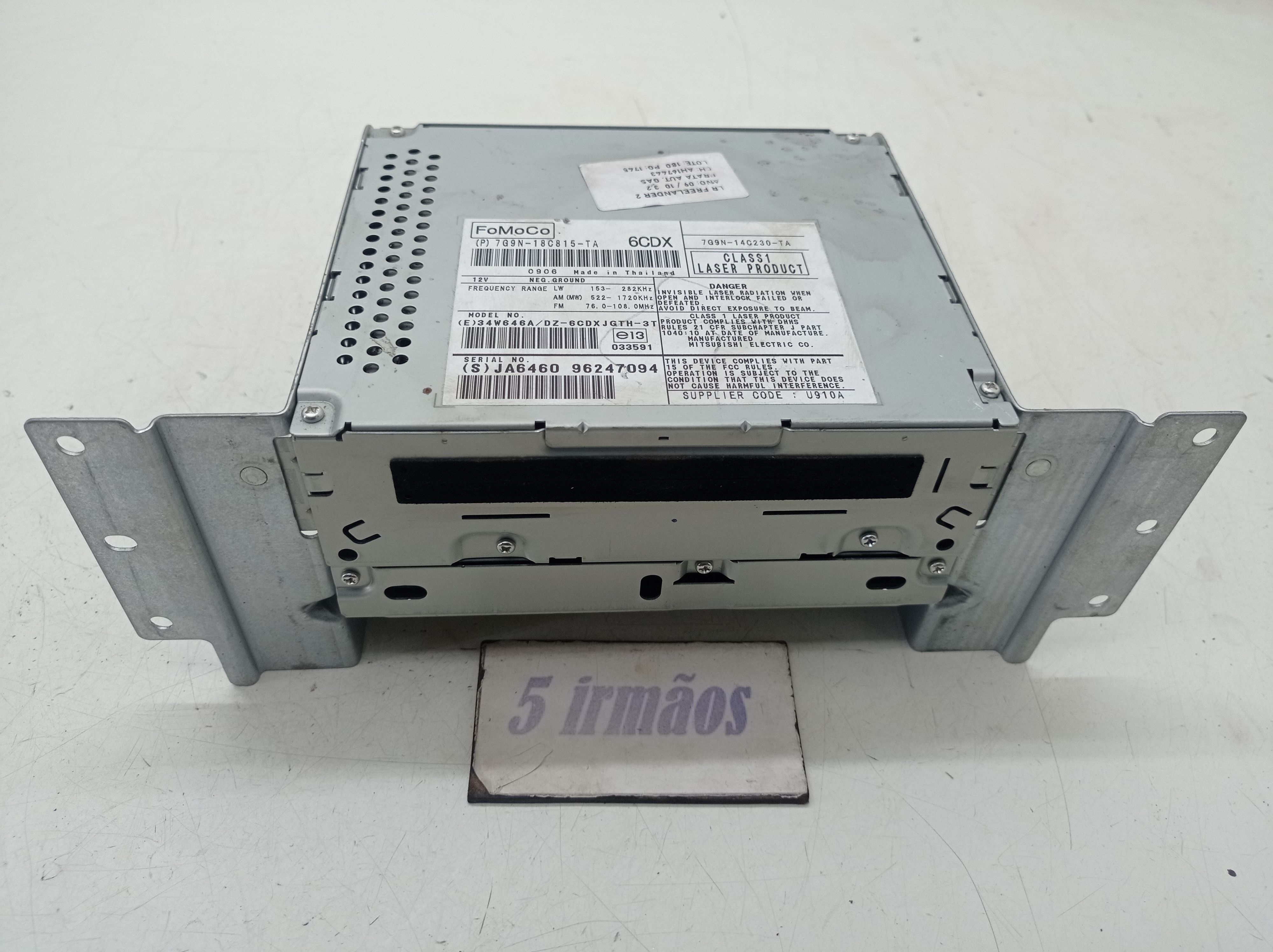 Rádio Cd Player Freelander 2 3.2 2007 À 2012 N7g9n14c230ta