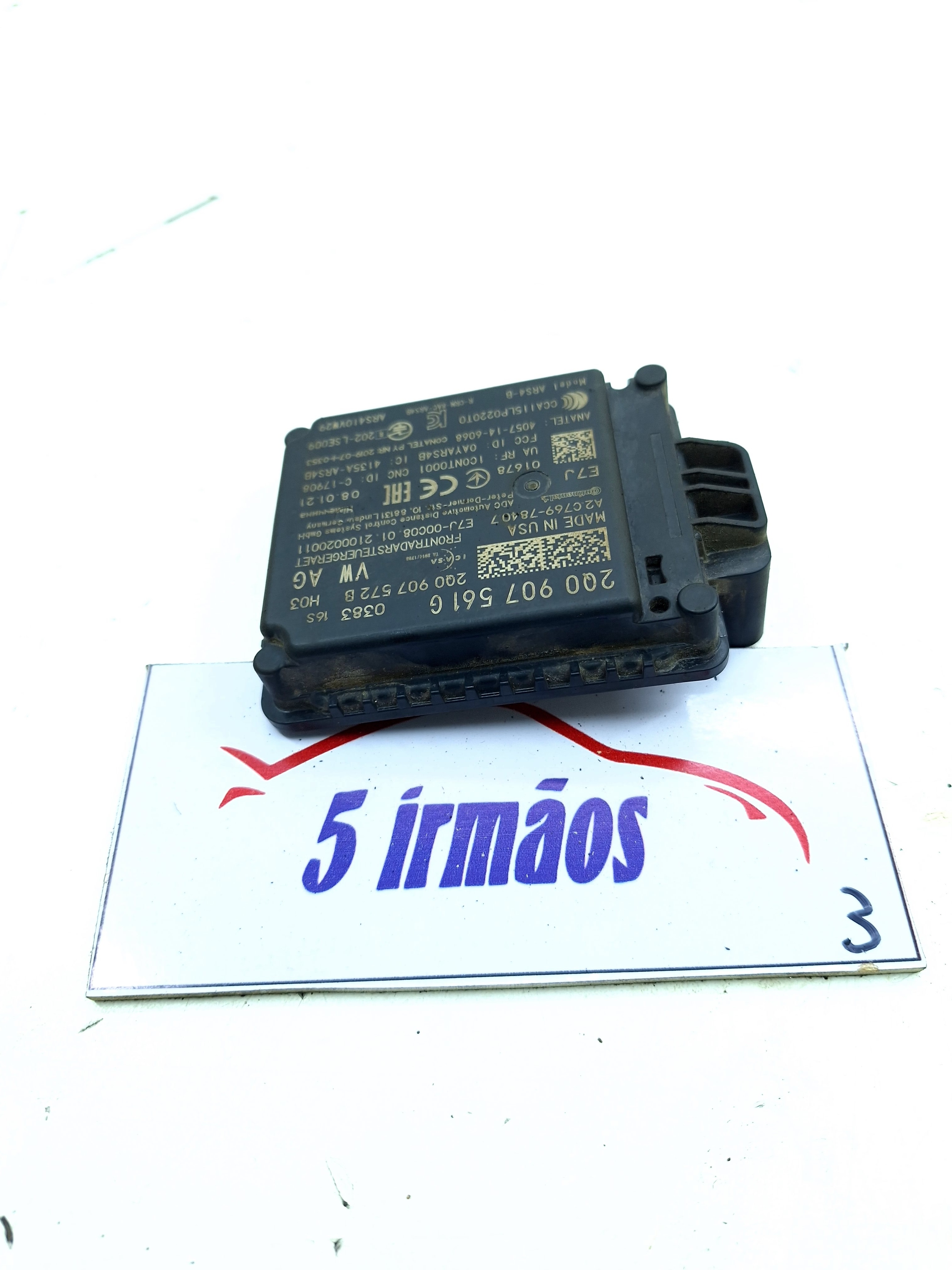 Módulo Sensor Distância Vw Tiguan 350 2021 Nº2q0907561g