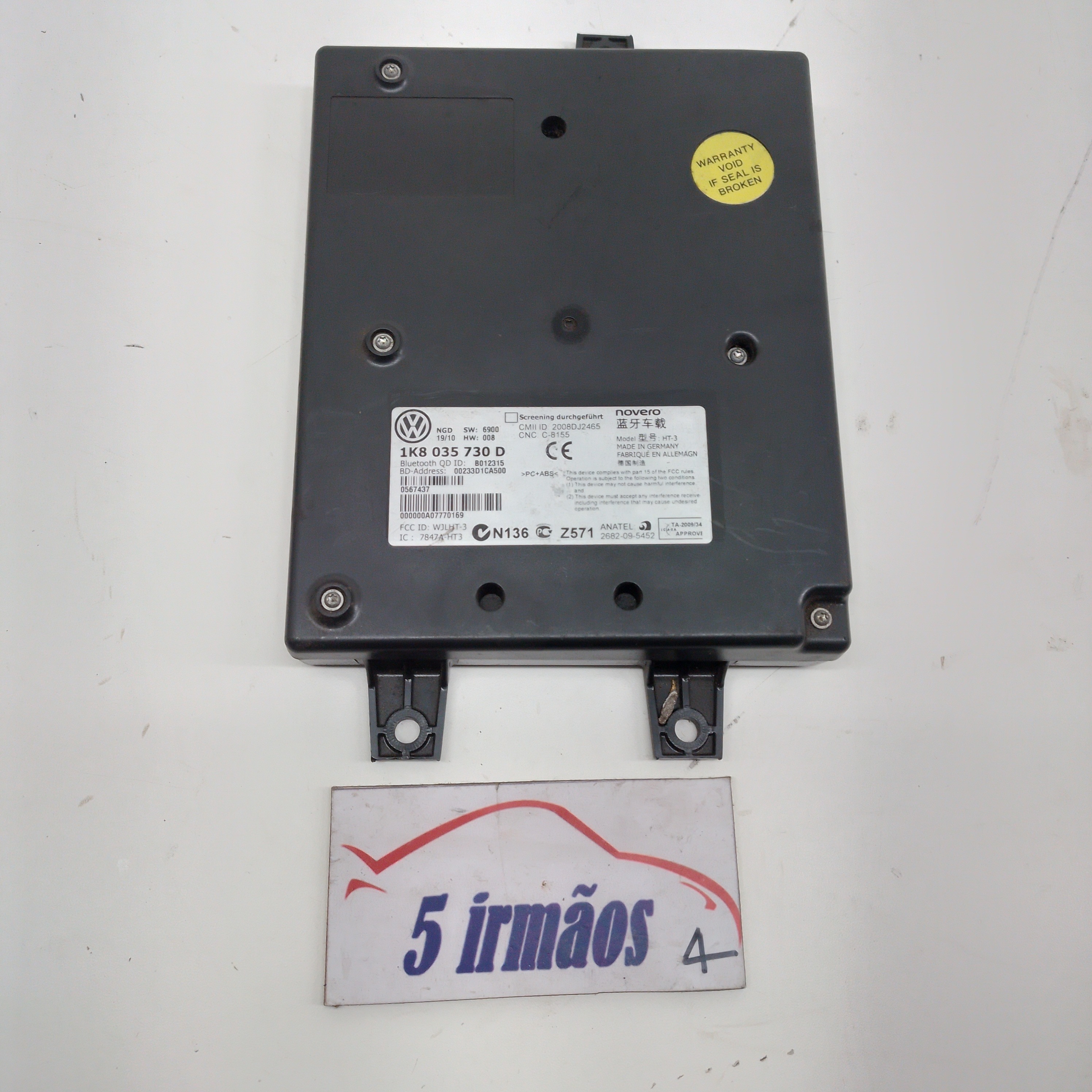 Módulo Controle Bluetooth Vw Passat Cc 3.6 V6 2010 2011