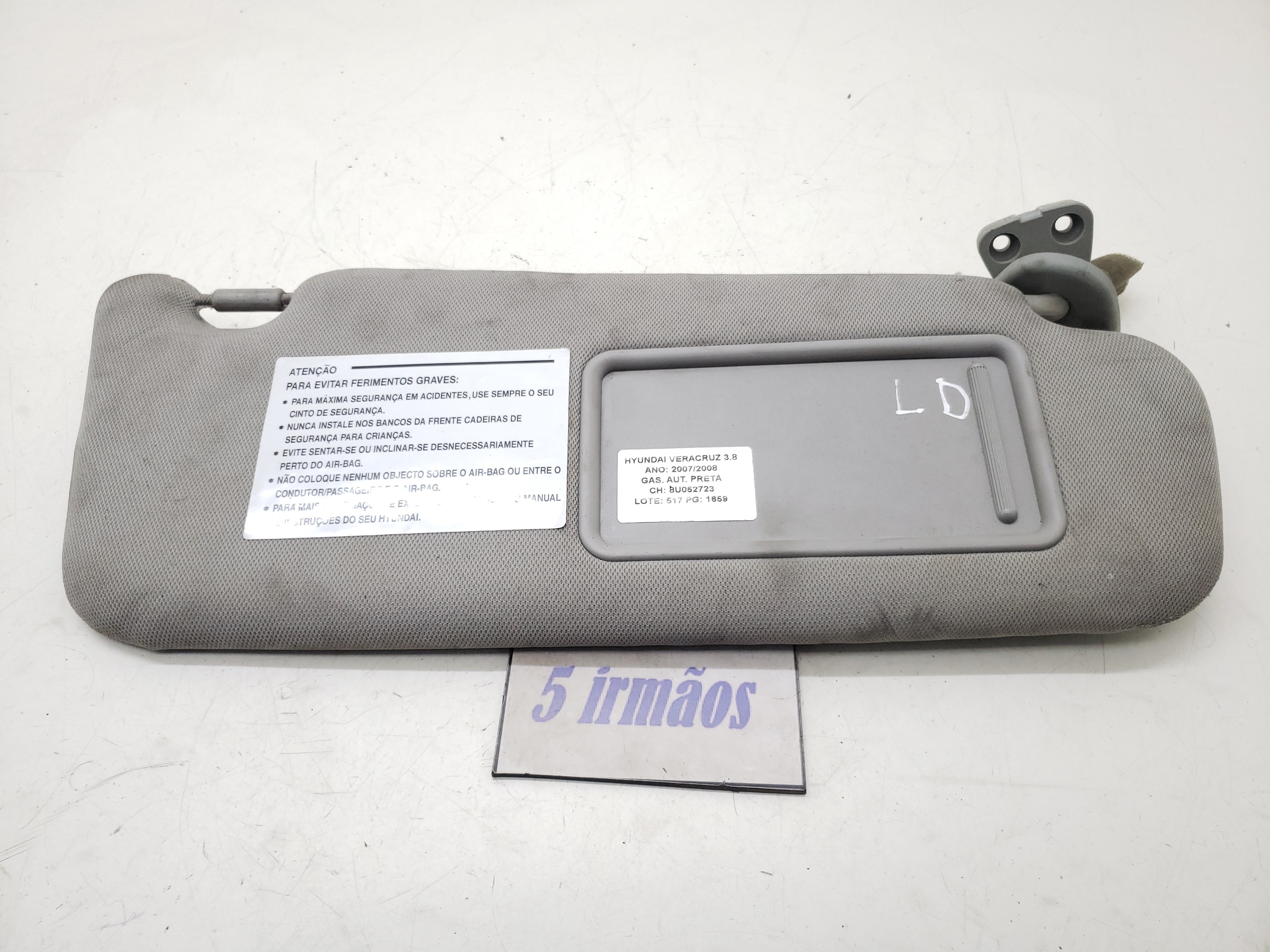 Quebra Sol Direito C/espelho Hyundai Veracruz 3.8 V6 2007