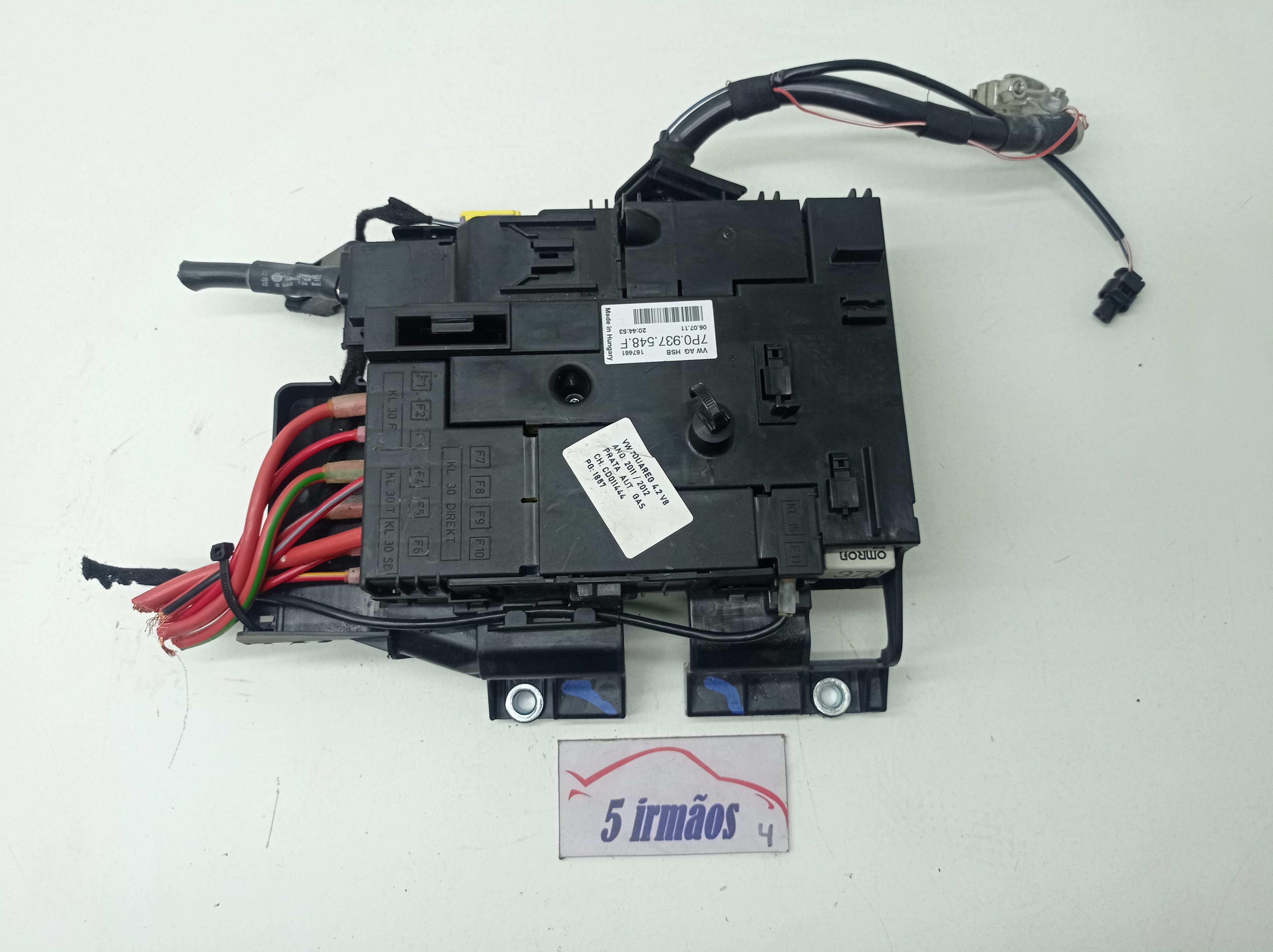 Placa Fusíveis Bateria Vw Touareg 4.2 V8 2012 N7p0937548f