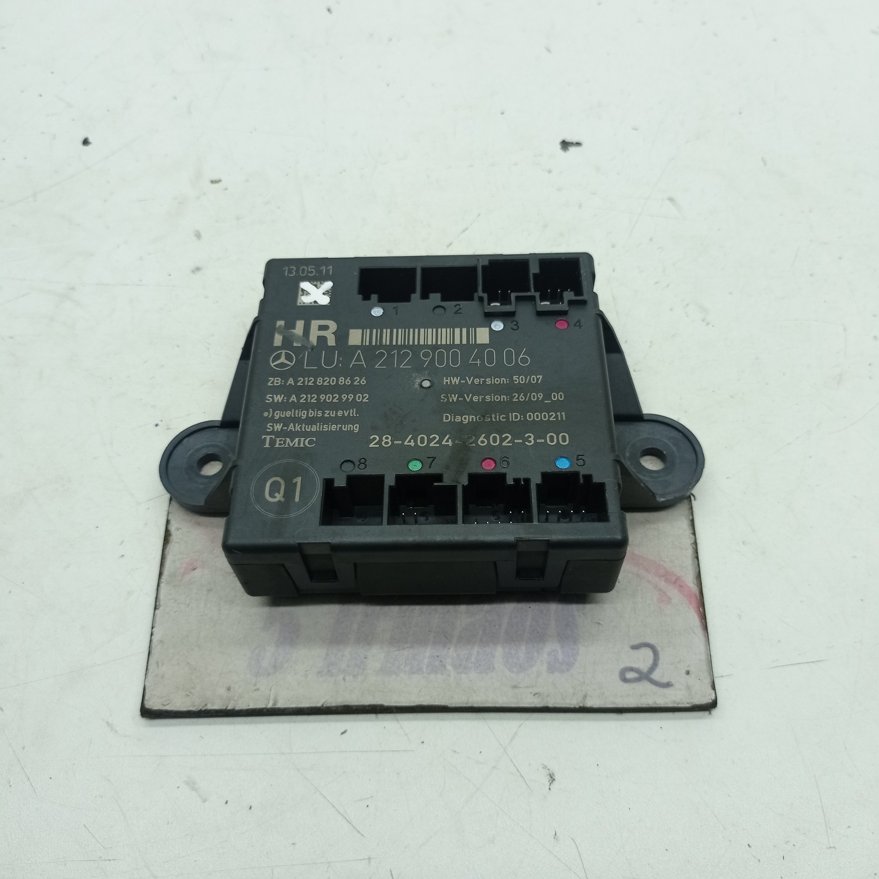 Módulo Porta Traseira Direita Mercedes C200 1.8 2011 2012