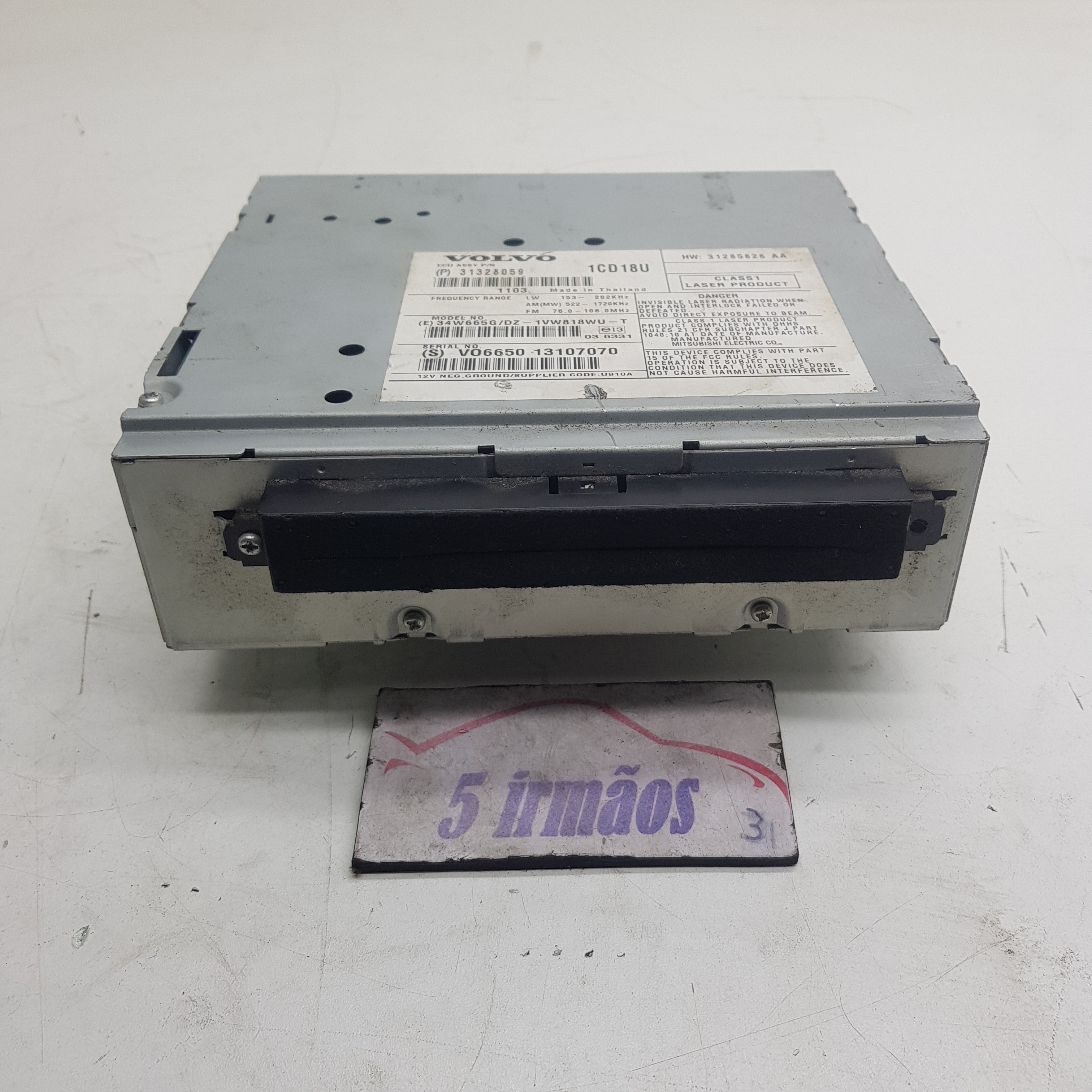 Rádio Cd Player Volvo C30 T5 2.5 2011 / 2012 N31328059