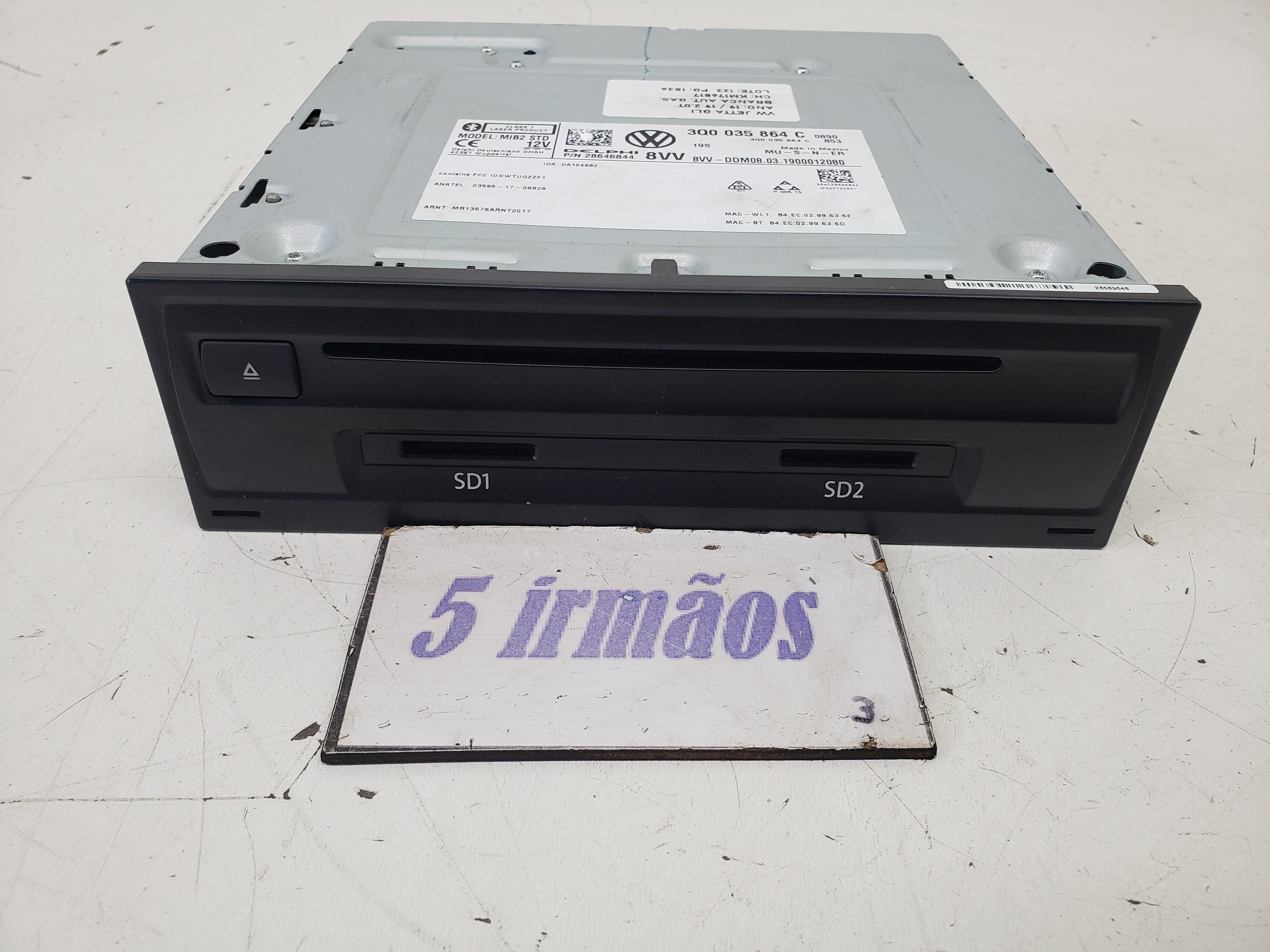 Mib Central Multimídia Vw Jetta Gli 2.0 2019 N3q0035864c