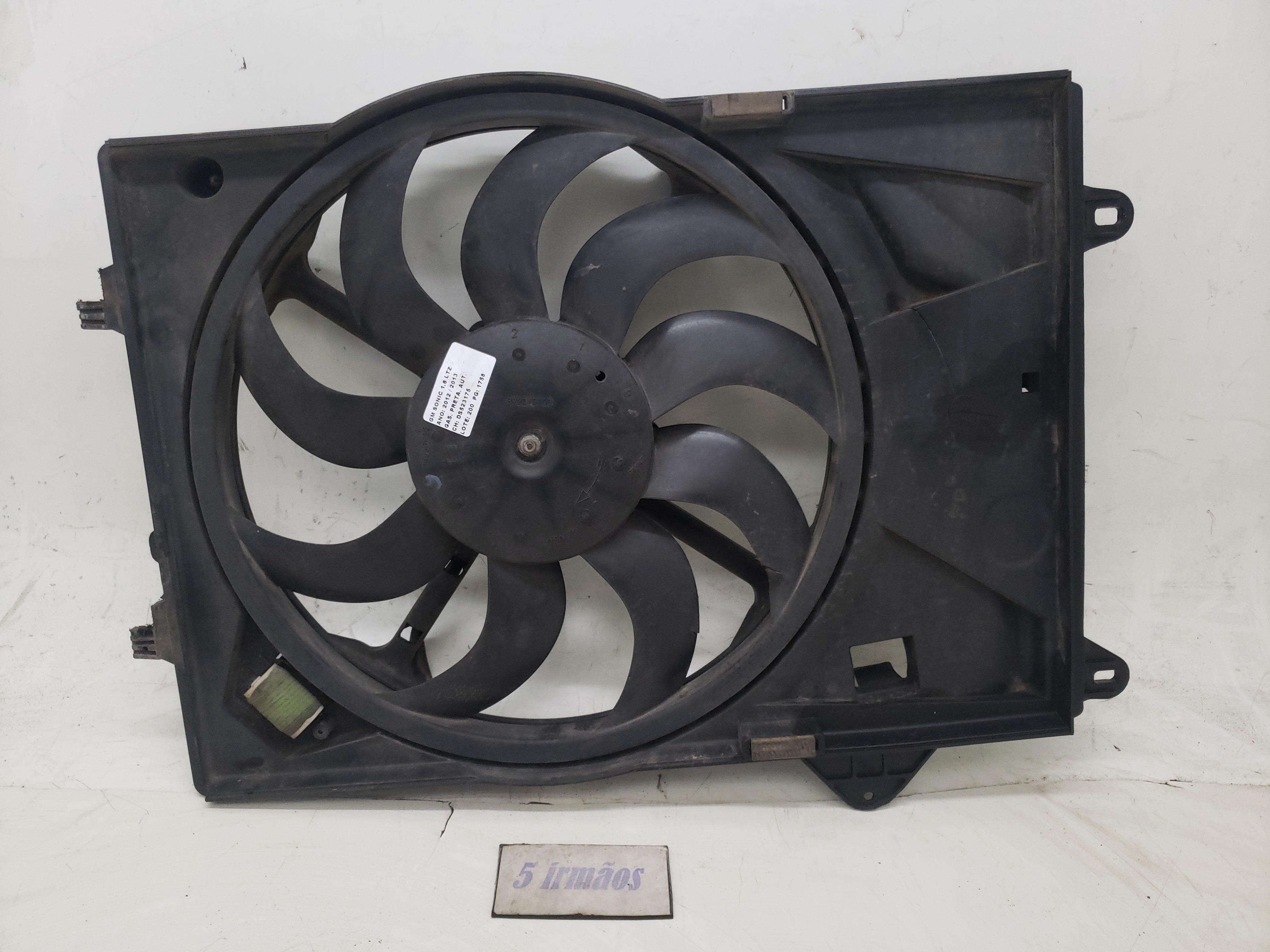 Ventoinha Radiador Defletor Gm Sonic 1.6 Flex 2012 / 2013