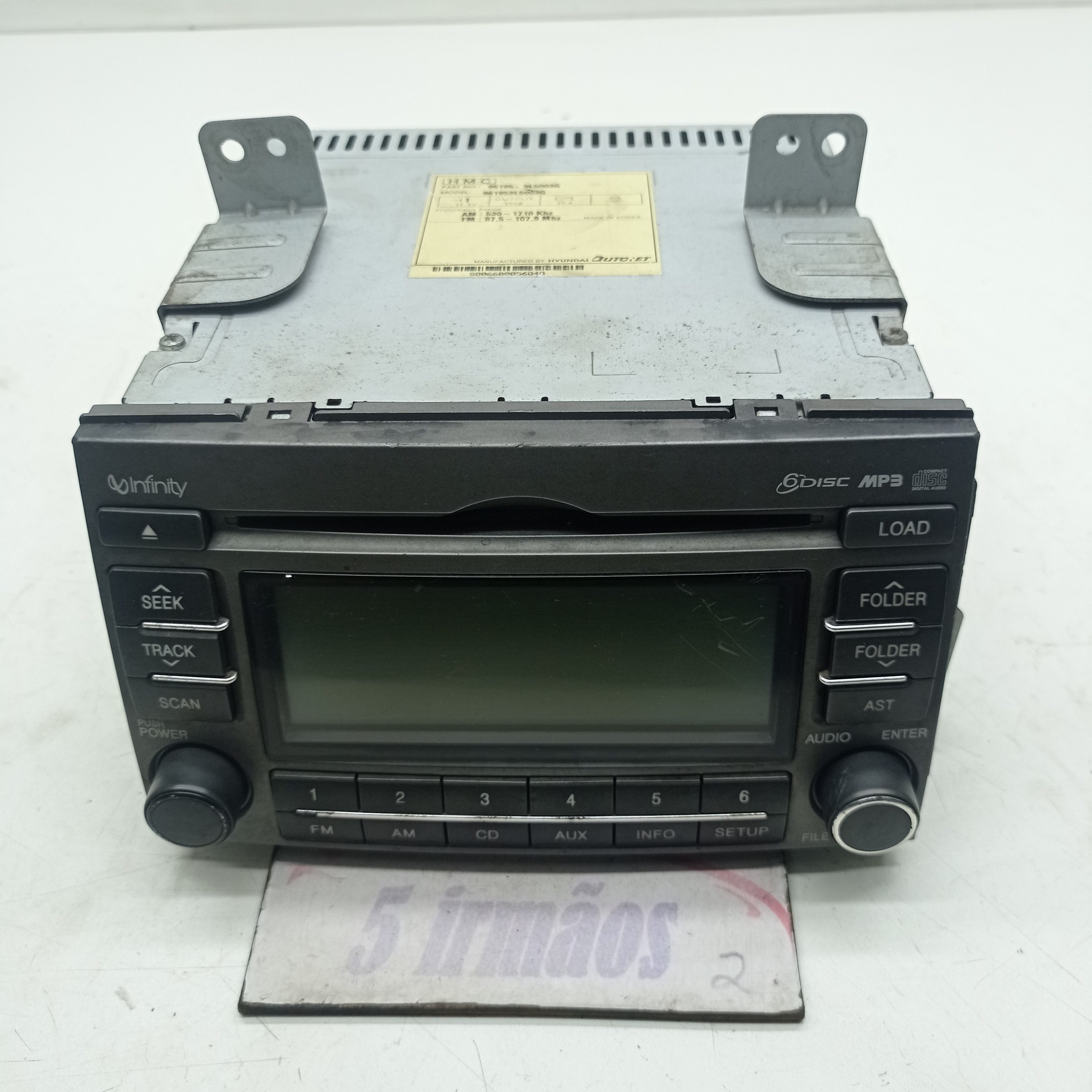 Rádio Hyundai Azera 3.3 V6 2008 / 2009 Nº961953l5003g