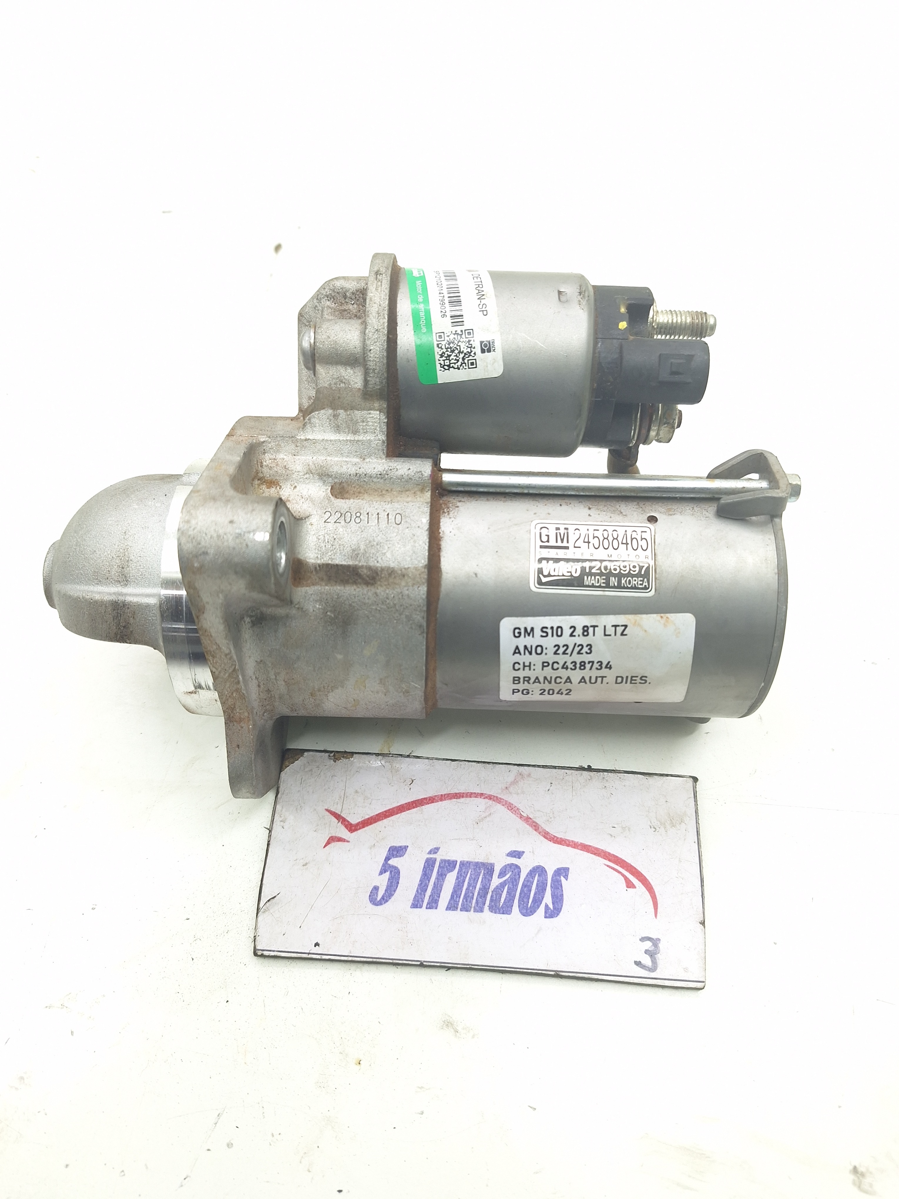 Motor Arranque Gm S10 2.8 2022 / 2023 24588465 3.996km
