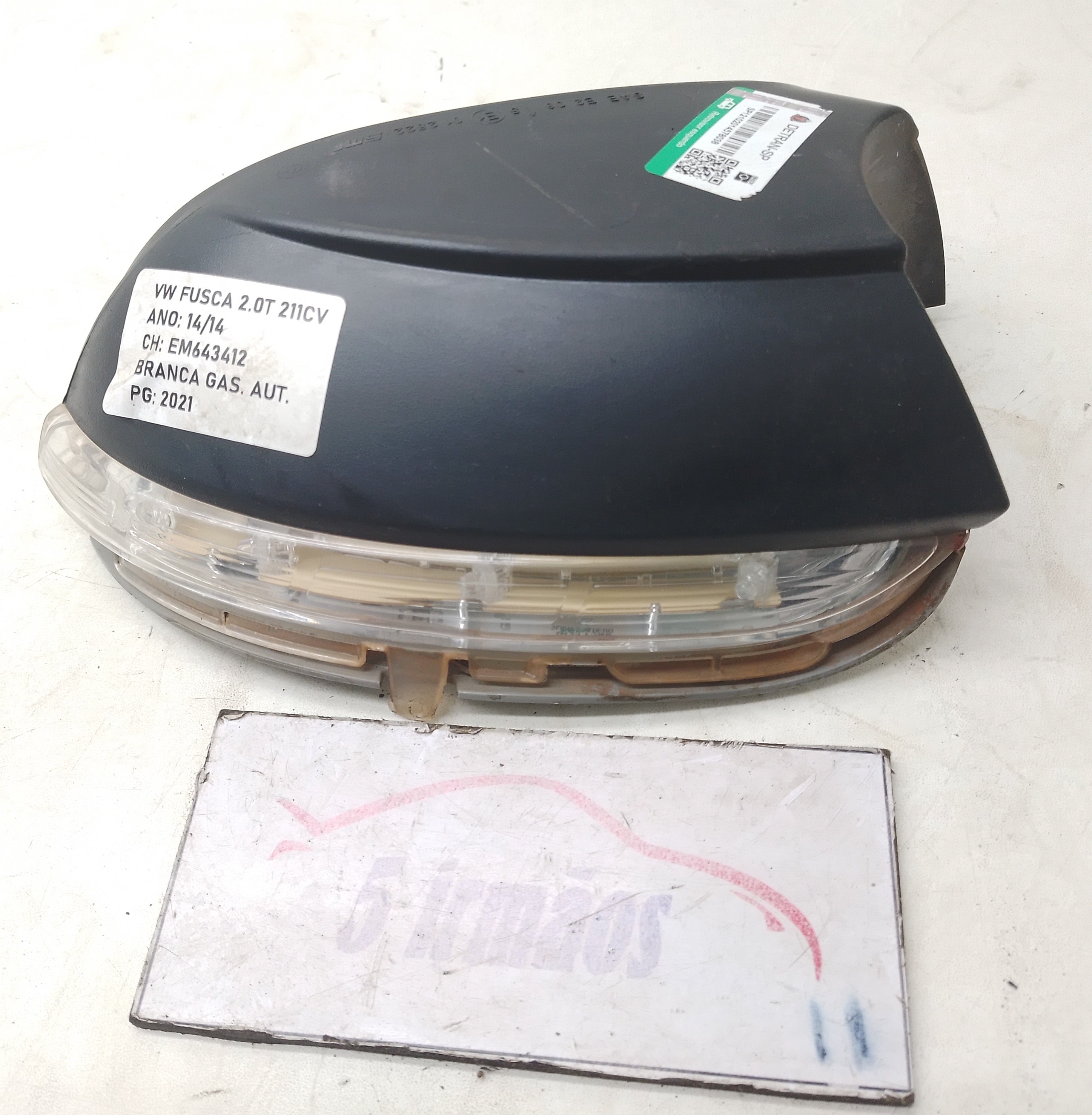 Pisca Capa Retrovisor Volkswagen Fusca 2.0 2014   Preto