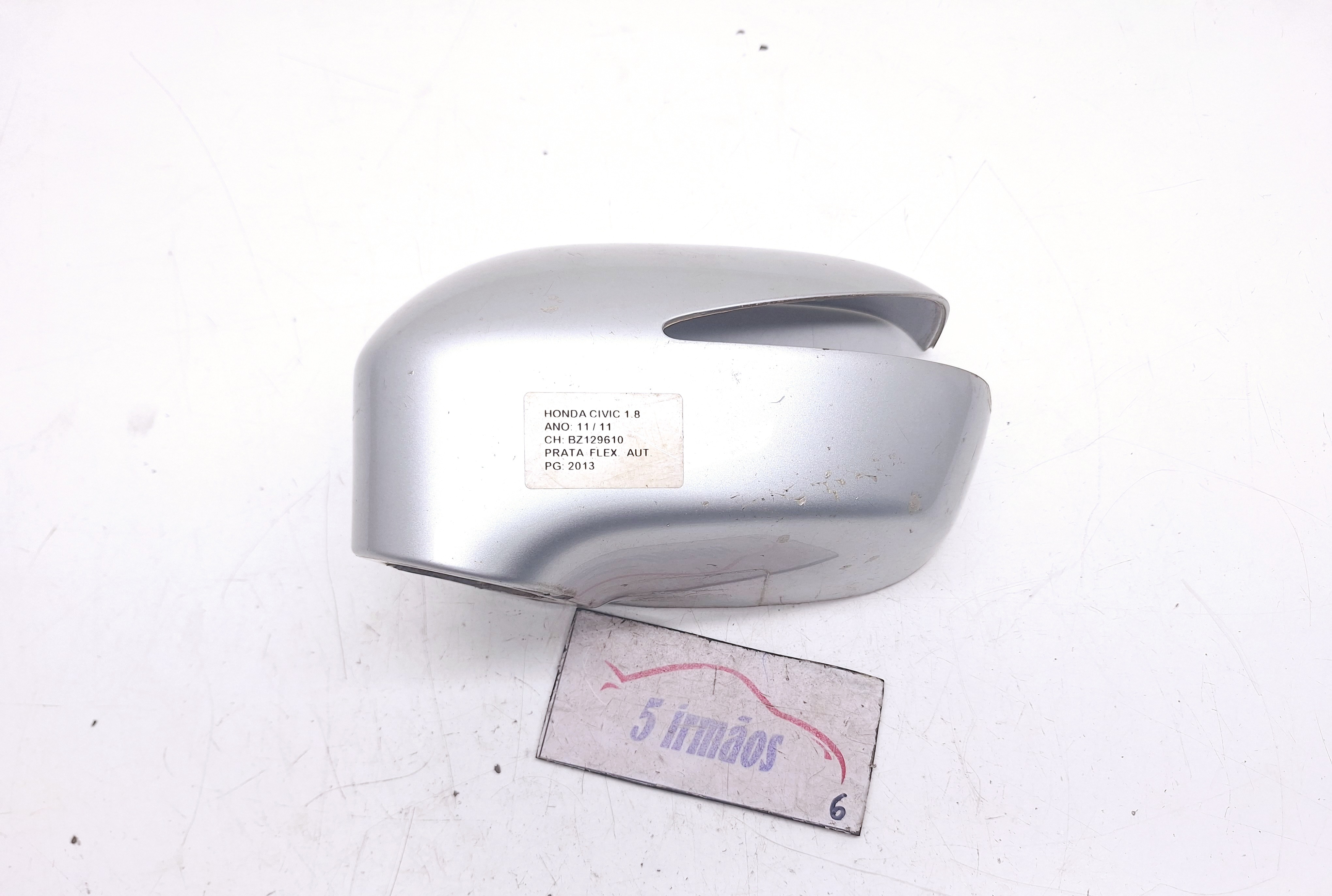 Moldura Retrovisor Esquerdo Honda Civic 1.8 2010/ 2011 Prateado